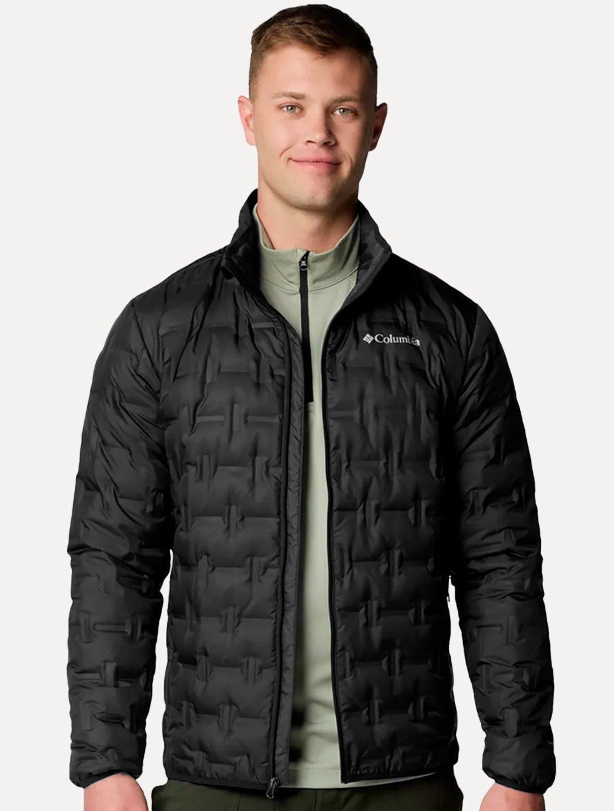 Jaqueta Columbia Masculina Delta Ridge II Down Sem Capuz Preta