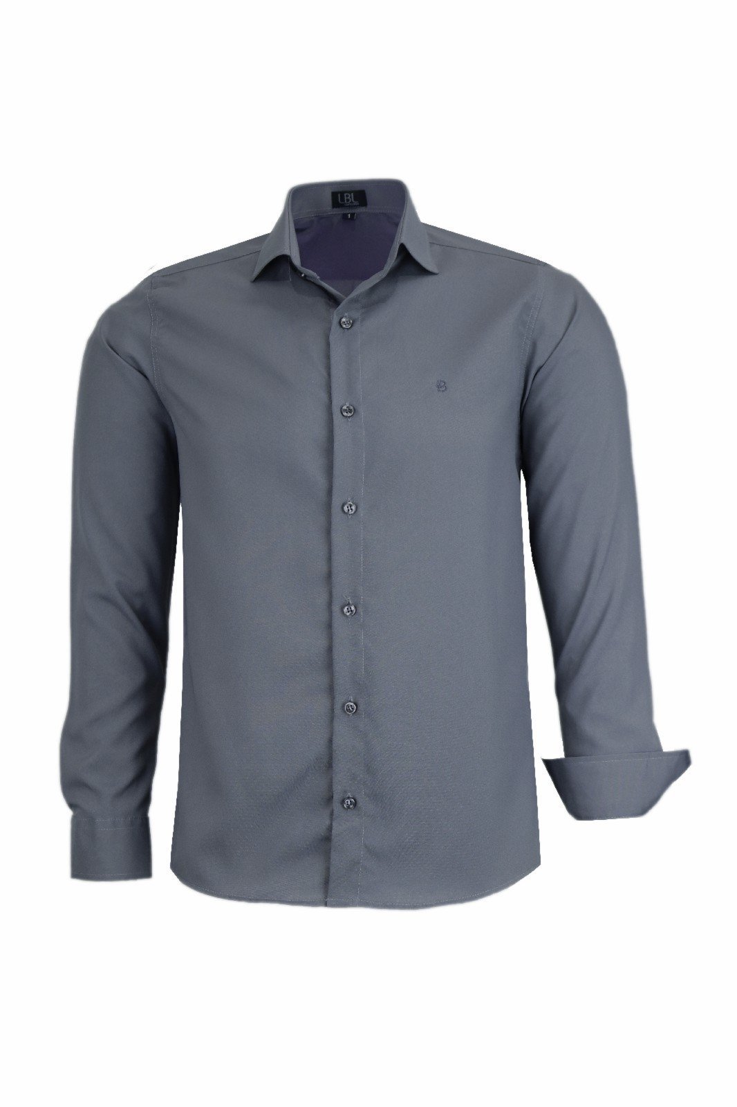 Camisa Manga Longa Lbl Comfort 100% Poliéster Chumbo 3015