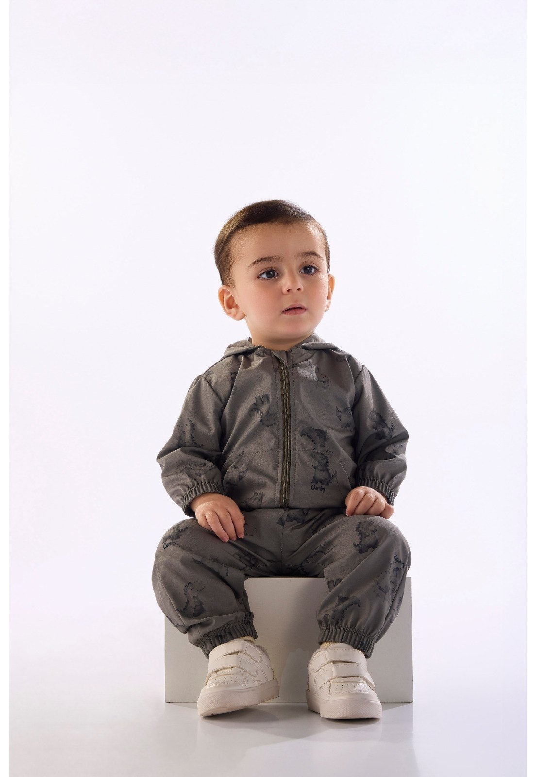 Infantil - Conjunto Jaqueta Calça Dino Quimby Marrom