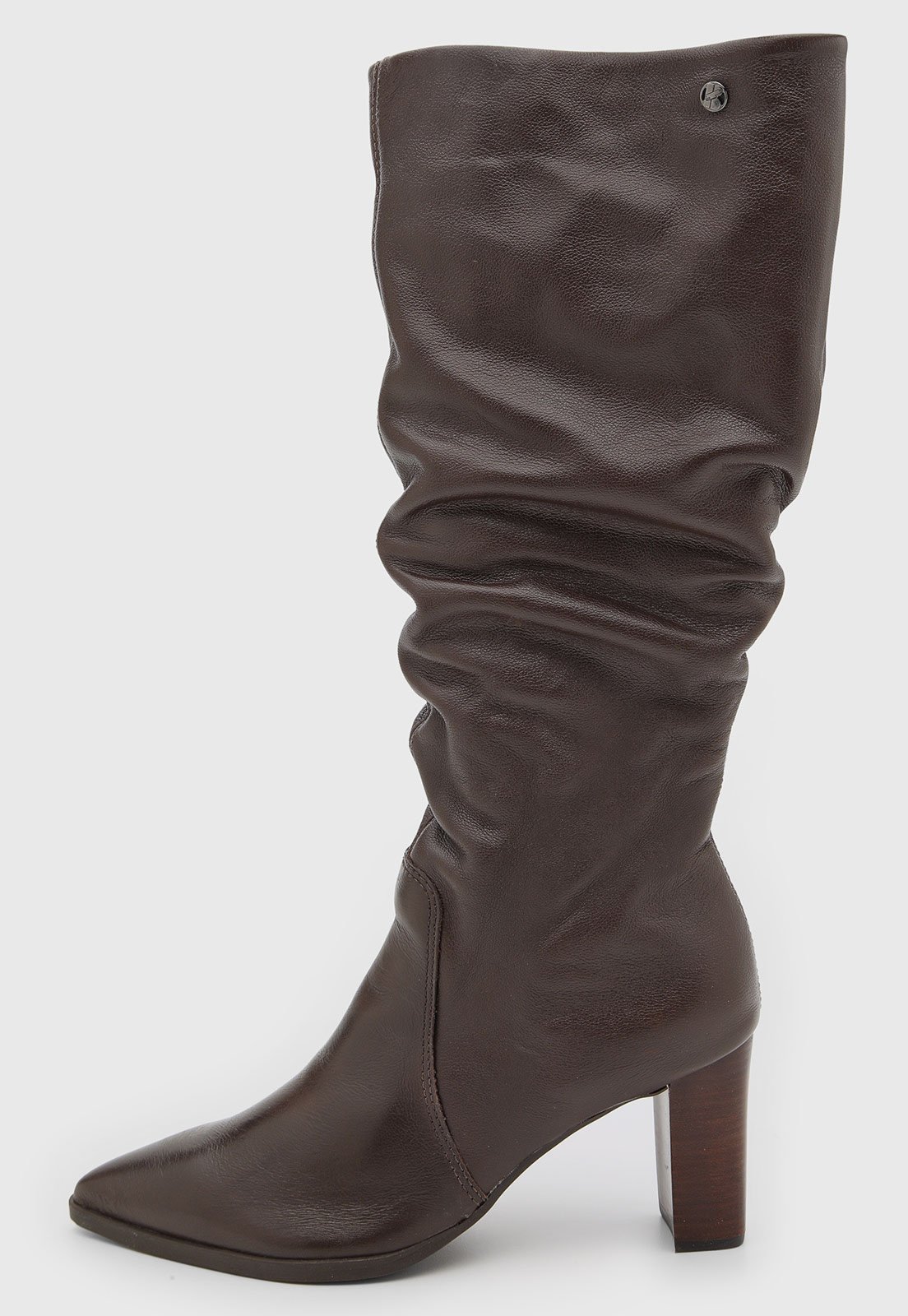 Bota Feminina Bottero Cano Médio Couro Marrom