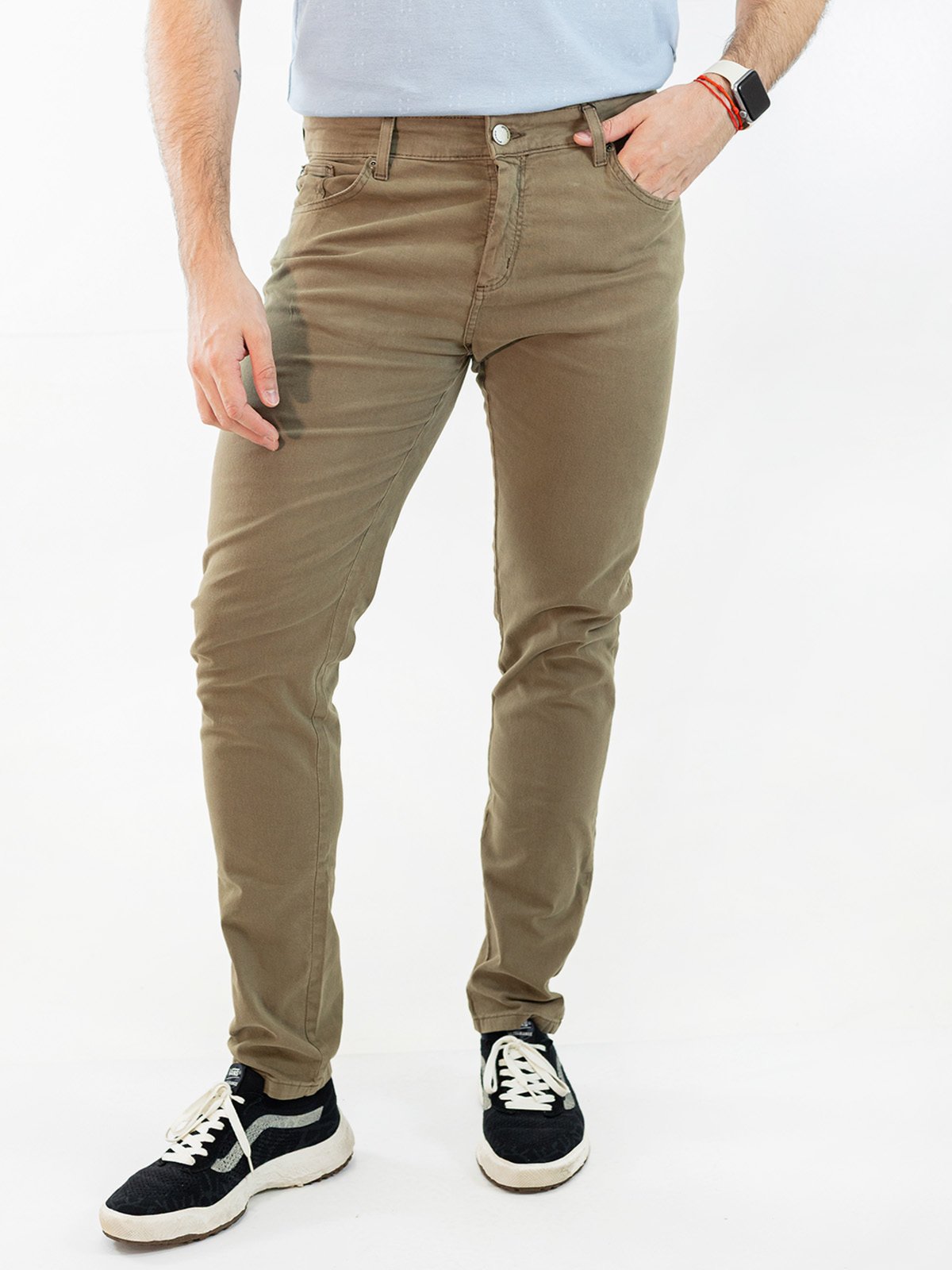 Calça Masculina Sarja Skinny Cores Neutras Elastano Anticorpus