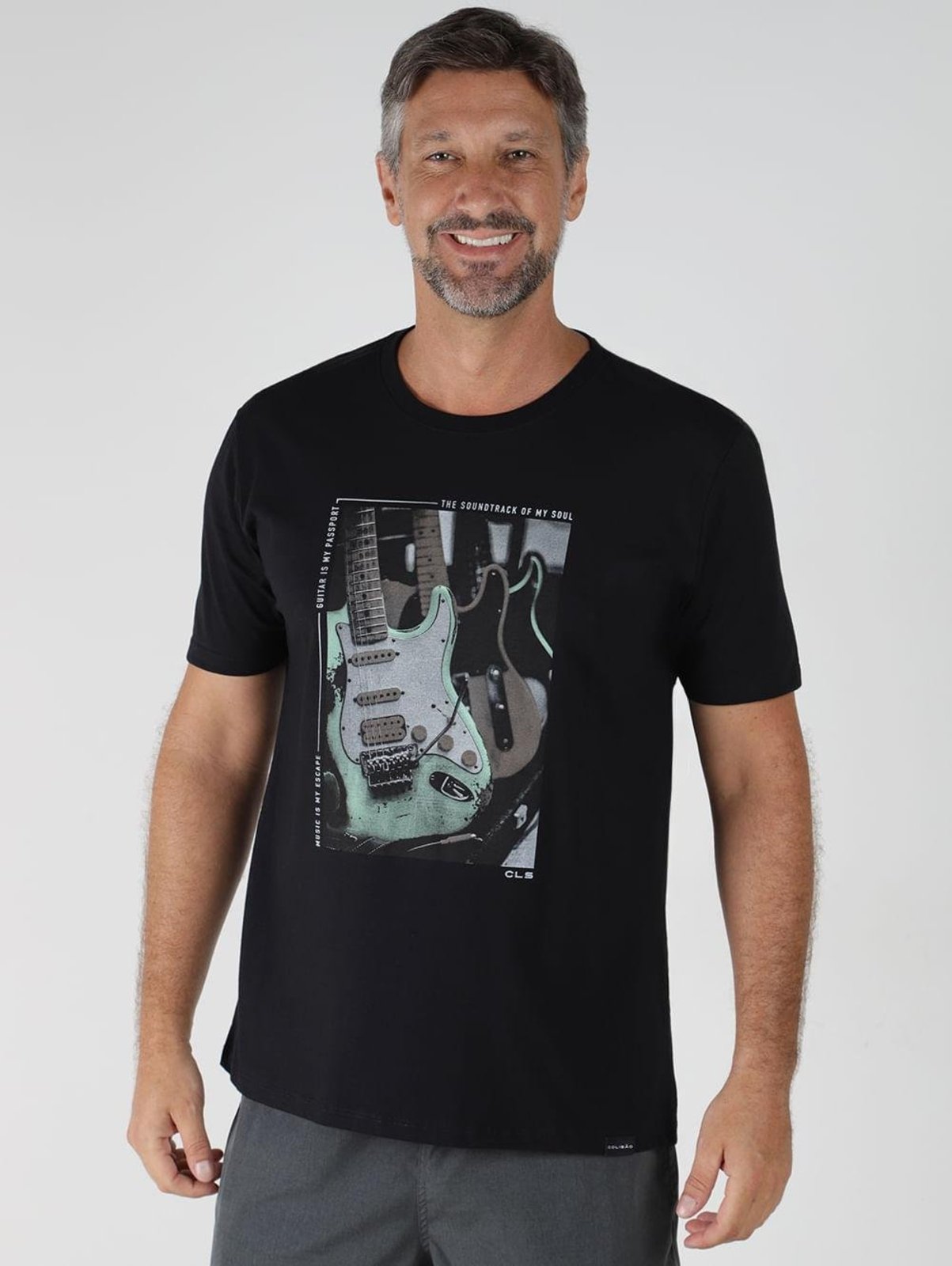 Camiseta Manga Curta Masculina PRETO
