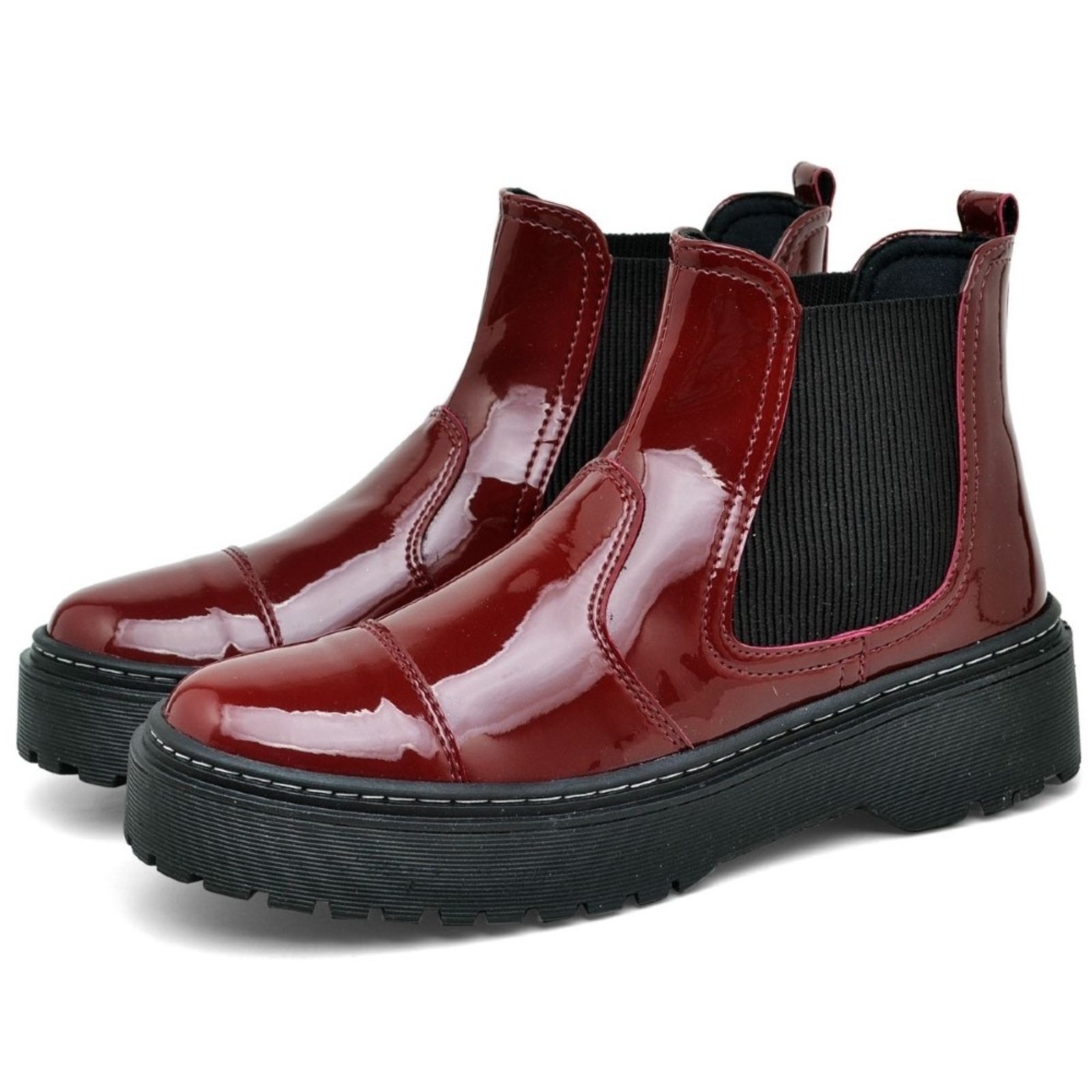 Bota Coturno Feminina Tratorada DUBUY 1508FG Vinho