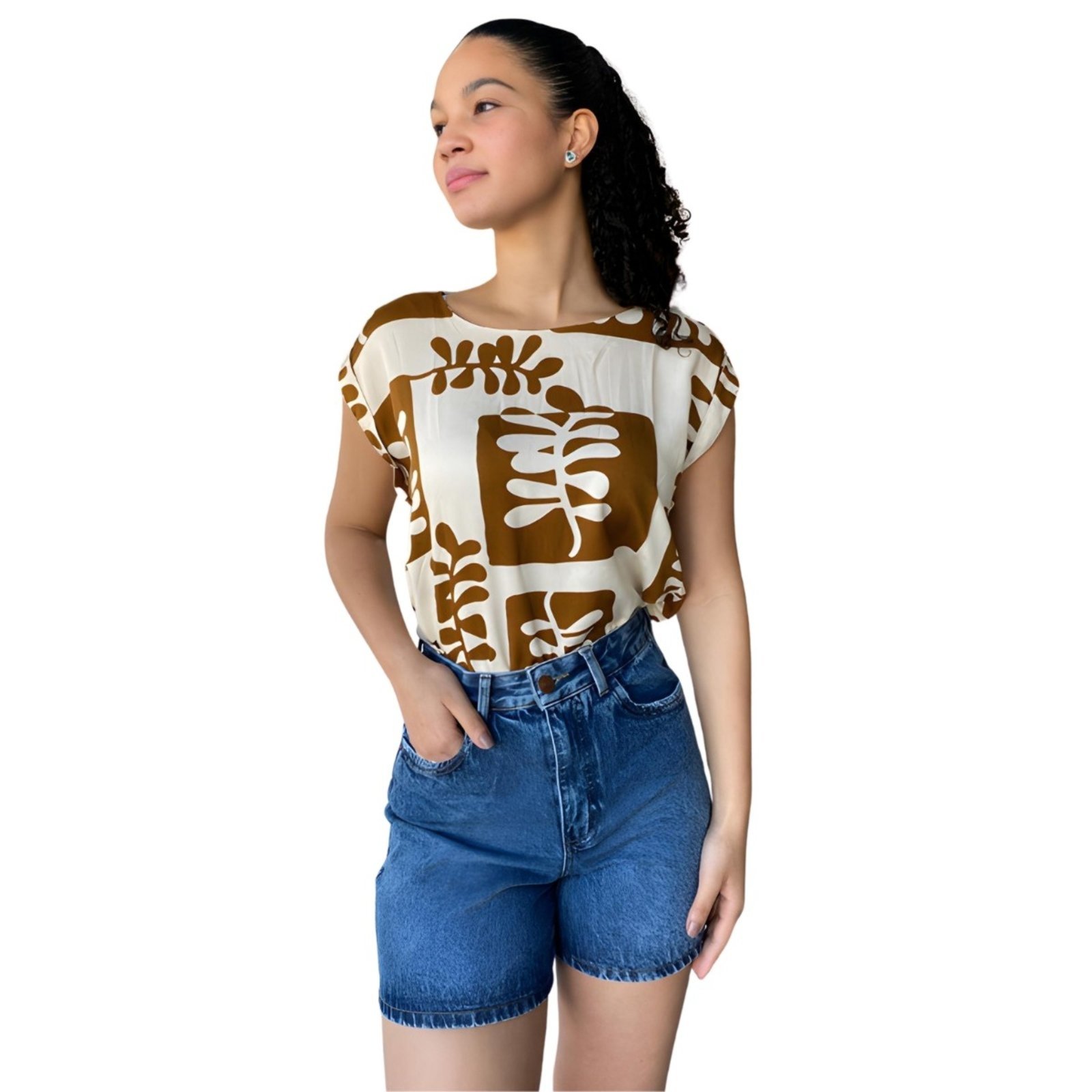 Shorts Feminino Jeans Mom Cintura Alta Lez A Lez