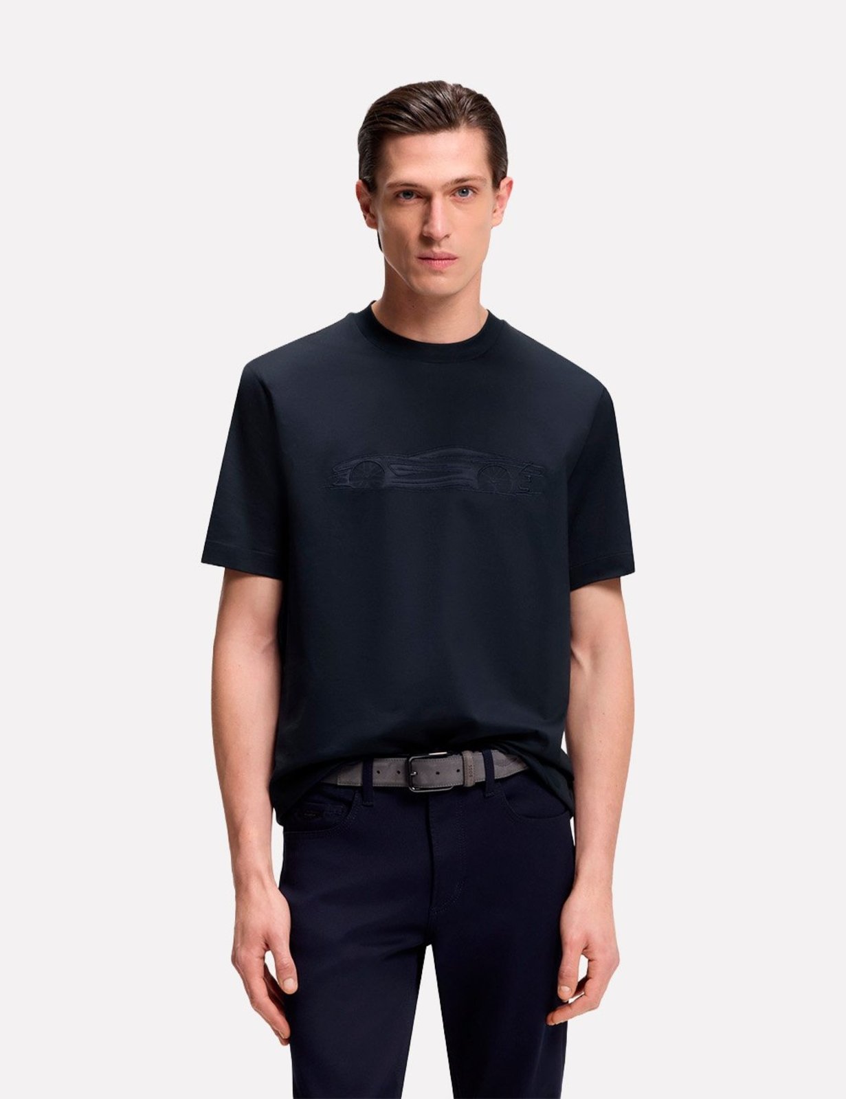 Camiseta Hugo Boss x Aston Martin Masculina Regular Fit C-Taut 242_AM Azul Marinho