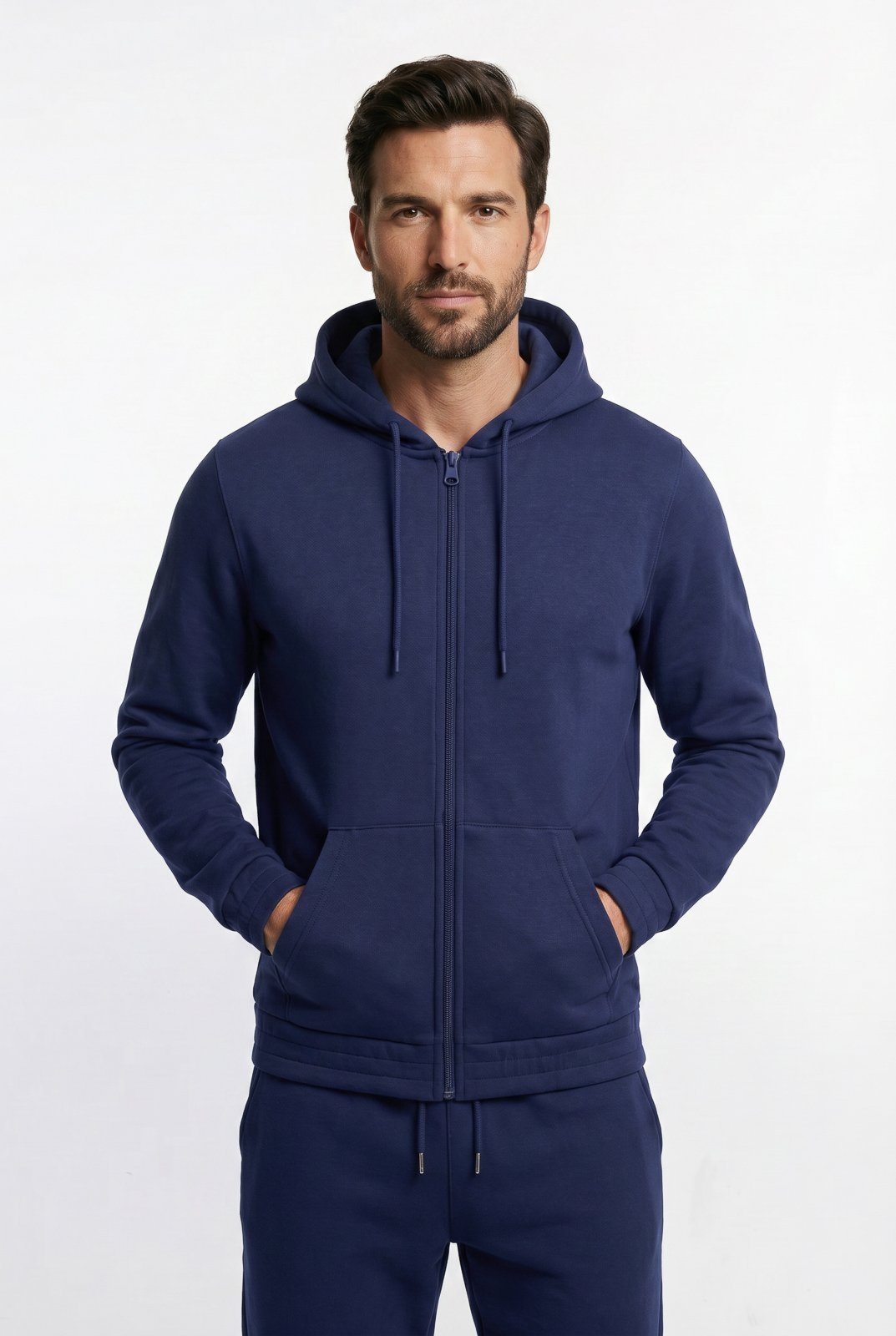 Jaqueta masculina de moletom 69385 - Azul Marinho