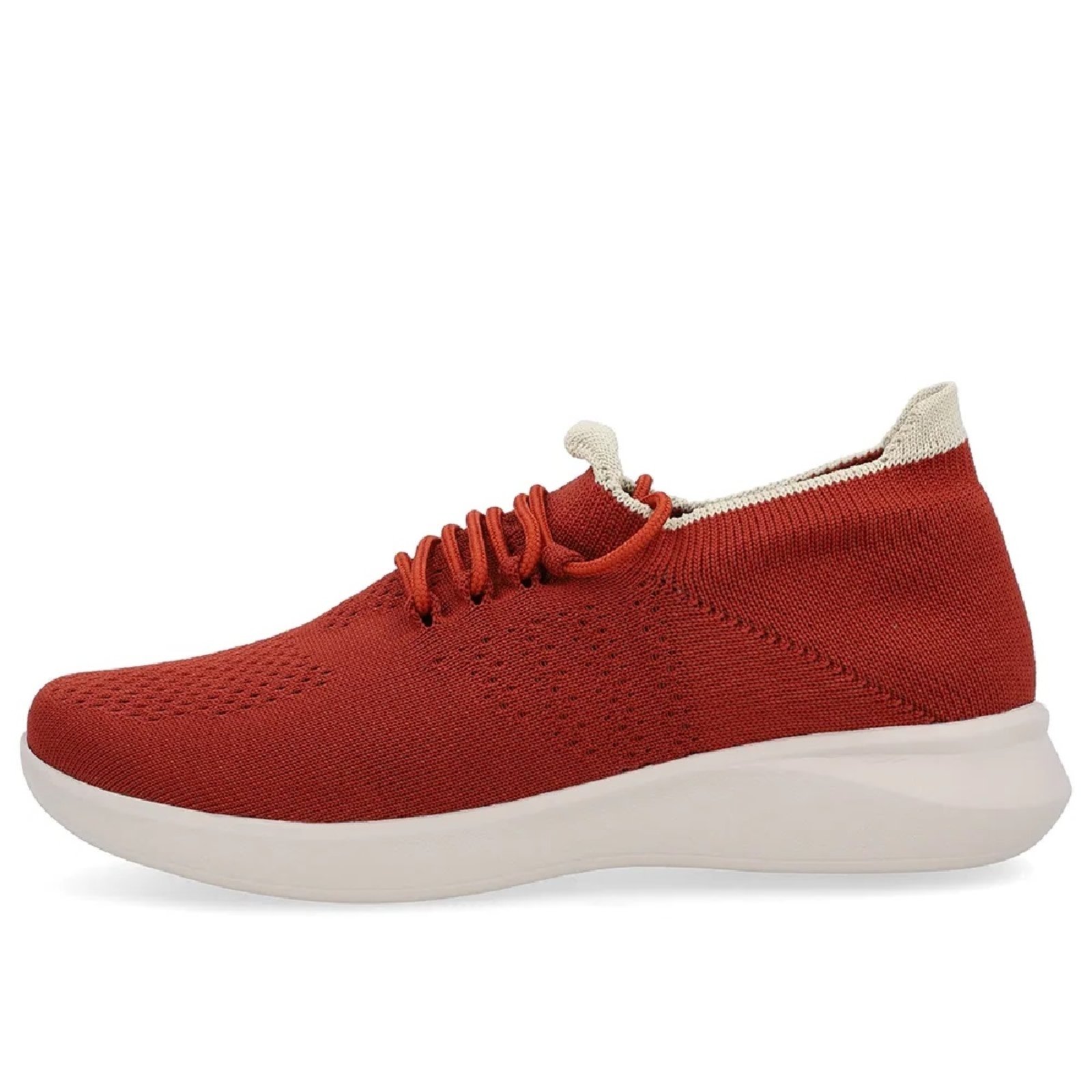 Tênis Usaflex Tricot com Cadarço Conforto, Leveza e Estilo Terracota