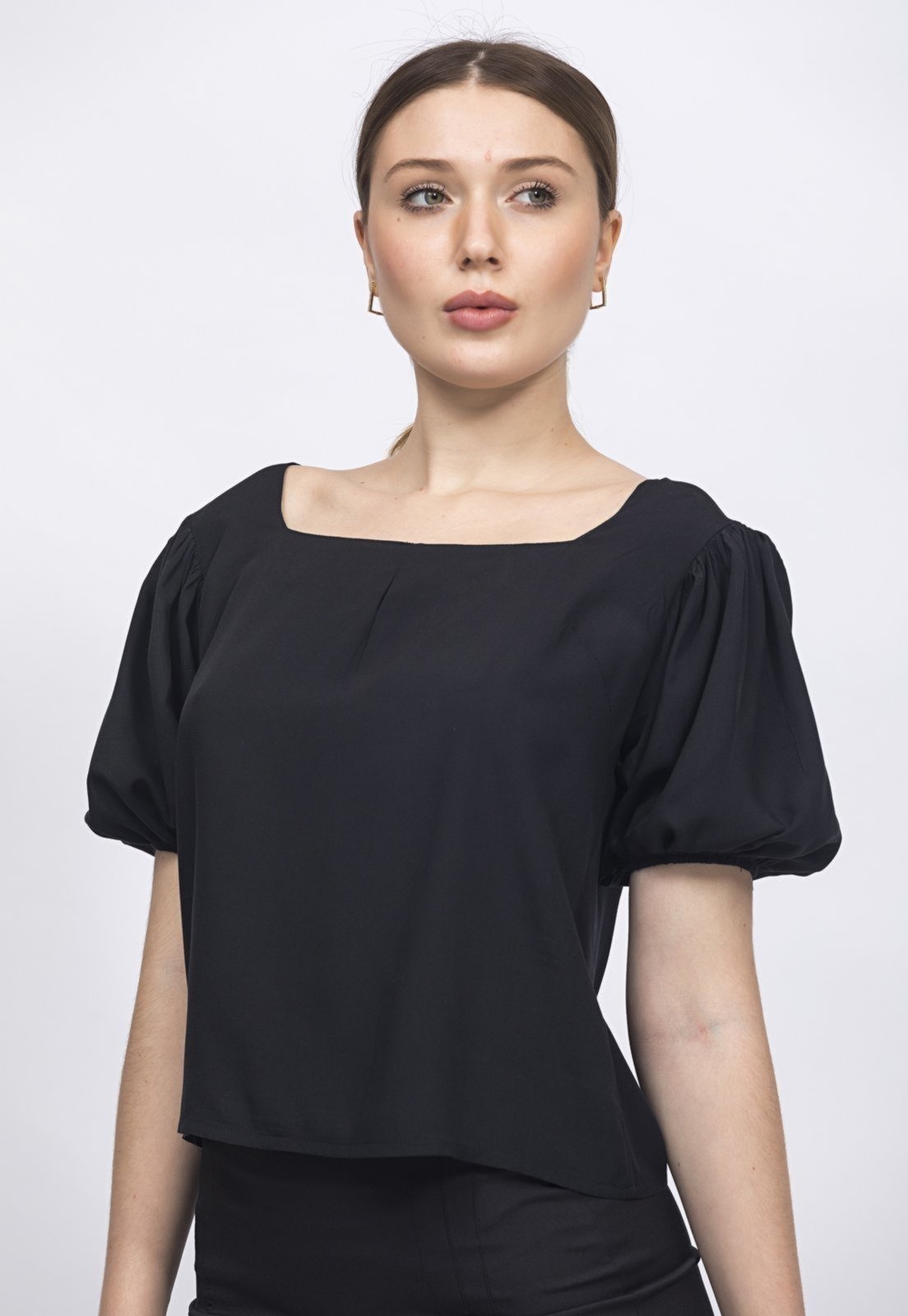 Blusa Le loup Viscose Mangas Curtas Bufantes