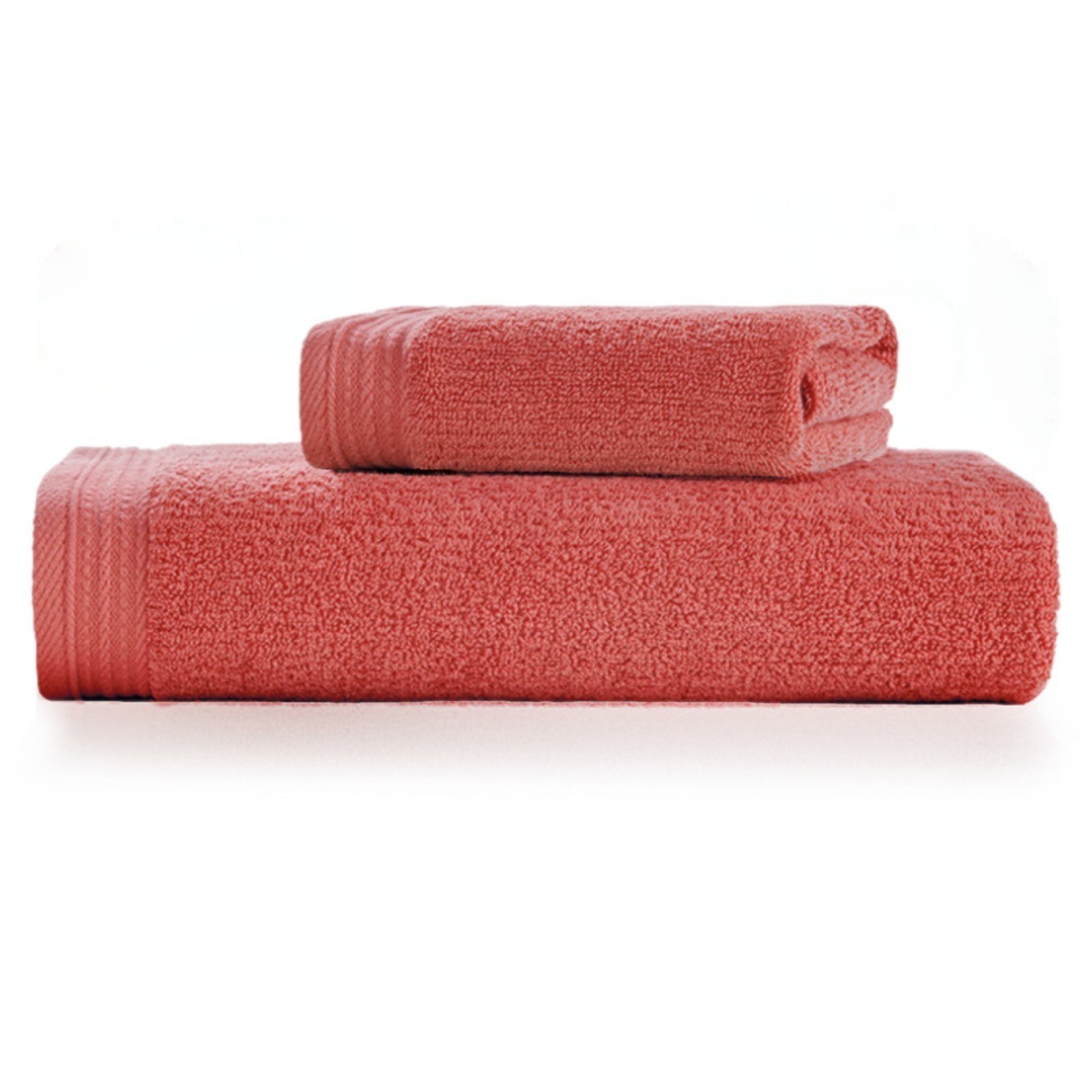 Jogo Toalha Banhao Rosto Karsten Imperial Rosa Coral
