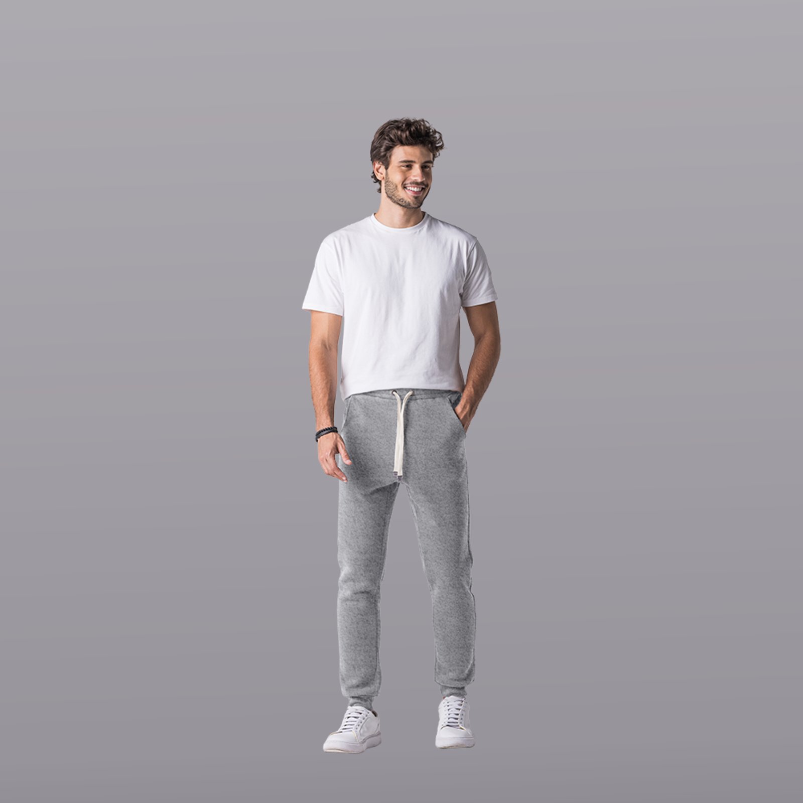 Calça Moletom Masculina Zune CINZA MESCLA
