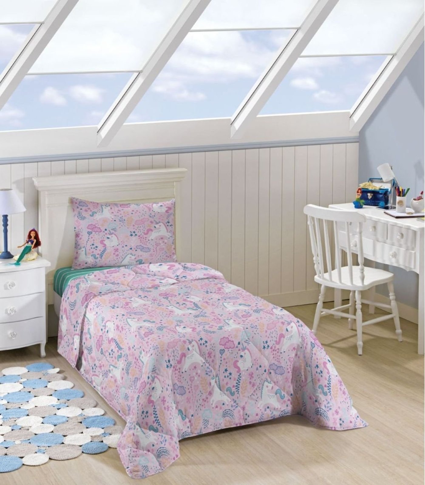 Jogo de Cama 2 Peças Estampado Lepper Rosa