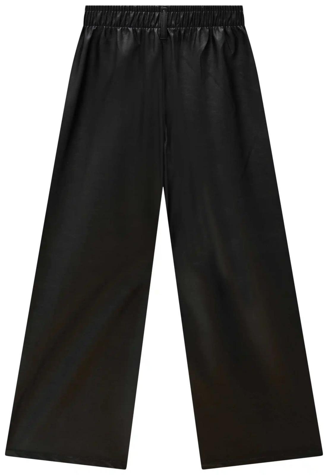 Infantil - Calça Preta Boca Larga Courinho Vic Vicky 14 Preto