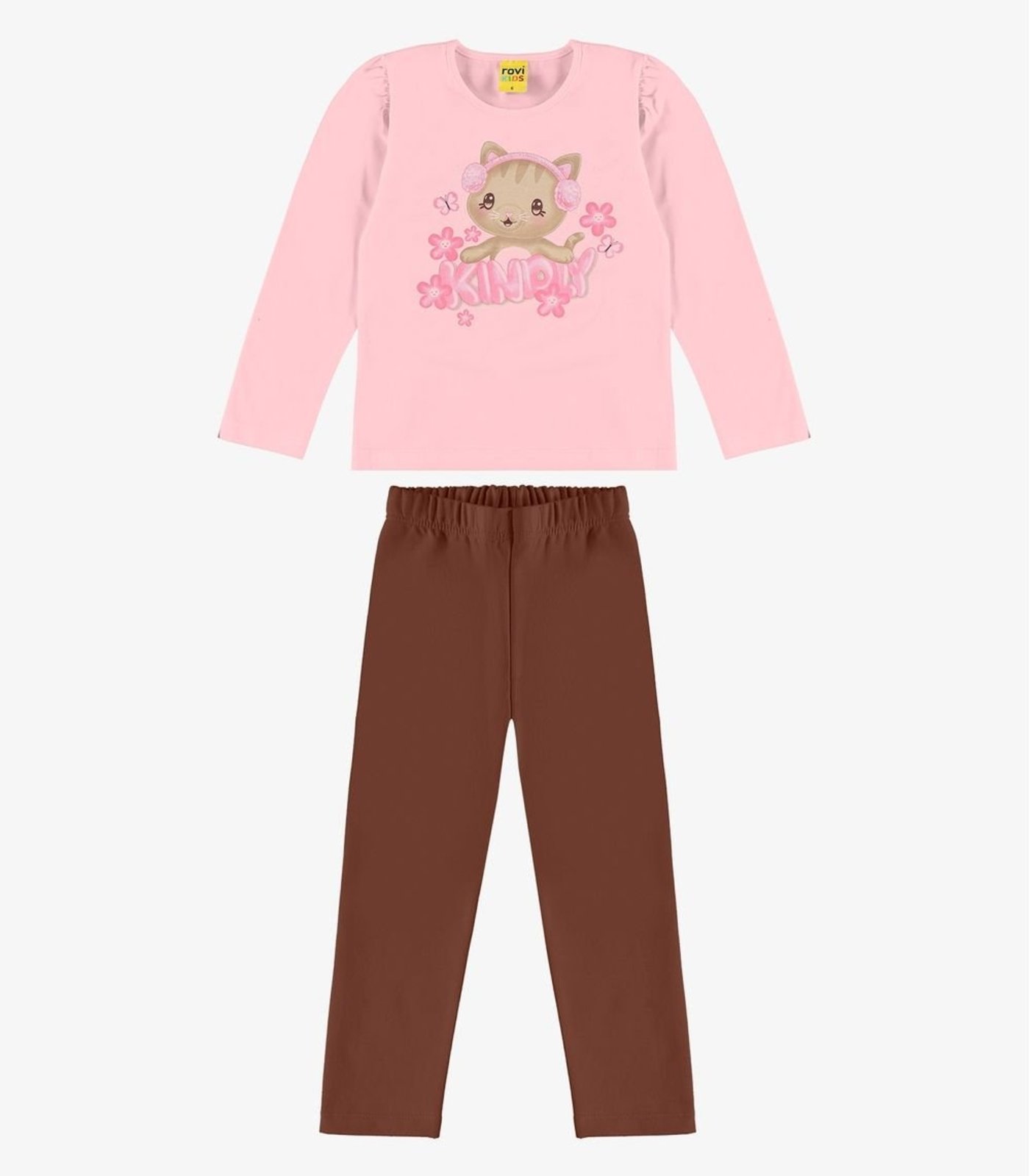 Infantil - Conjunto Blusa Com Legging Rovi Rosa