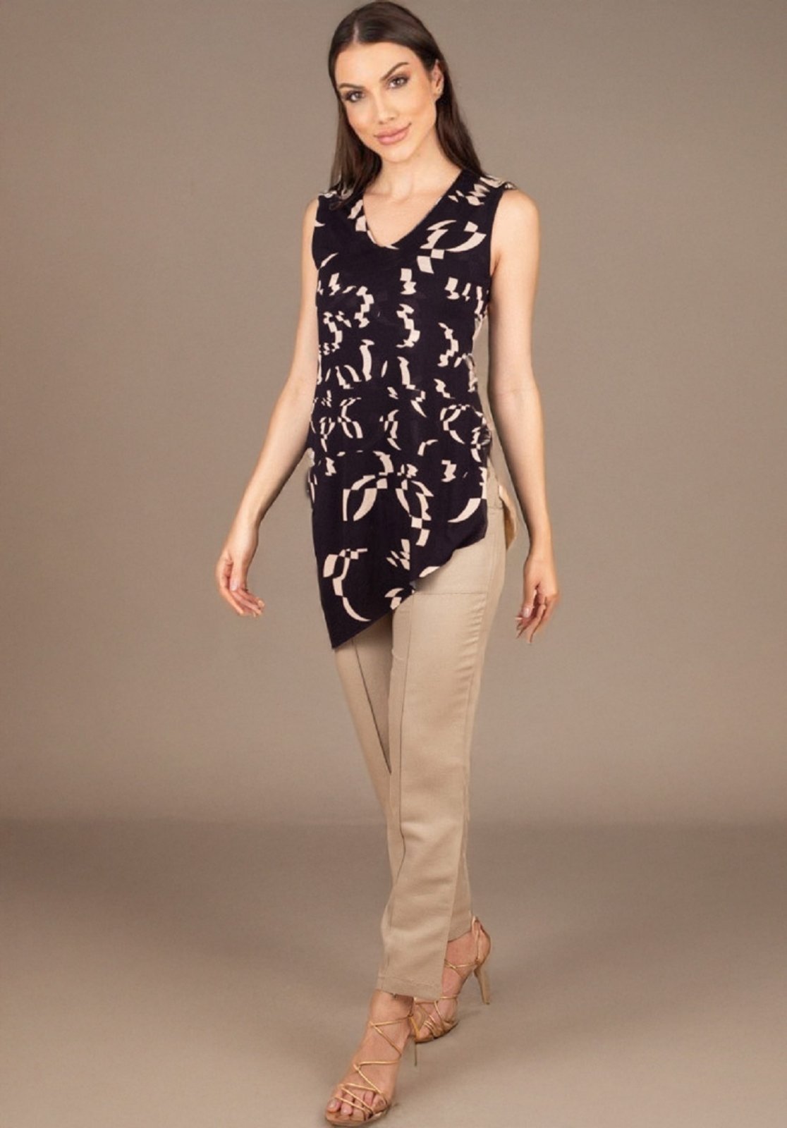 Blusa Regata Amazonia Vital Malha Fibra De Bambu Estampa Maria