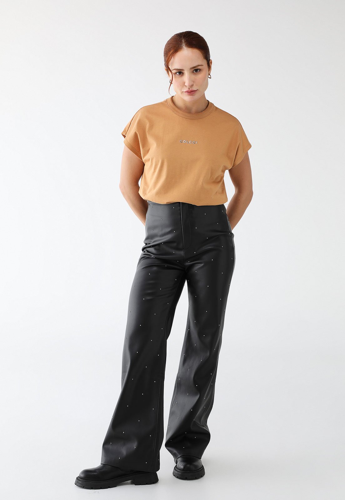 Vista 3 Camiseta Colcci Reta Logo bege Colcci bege