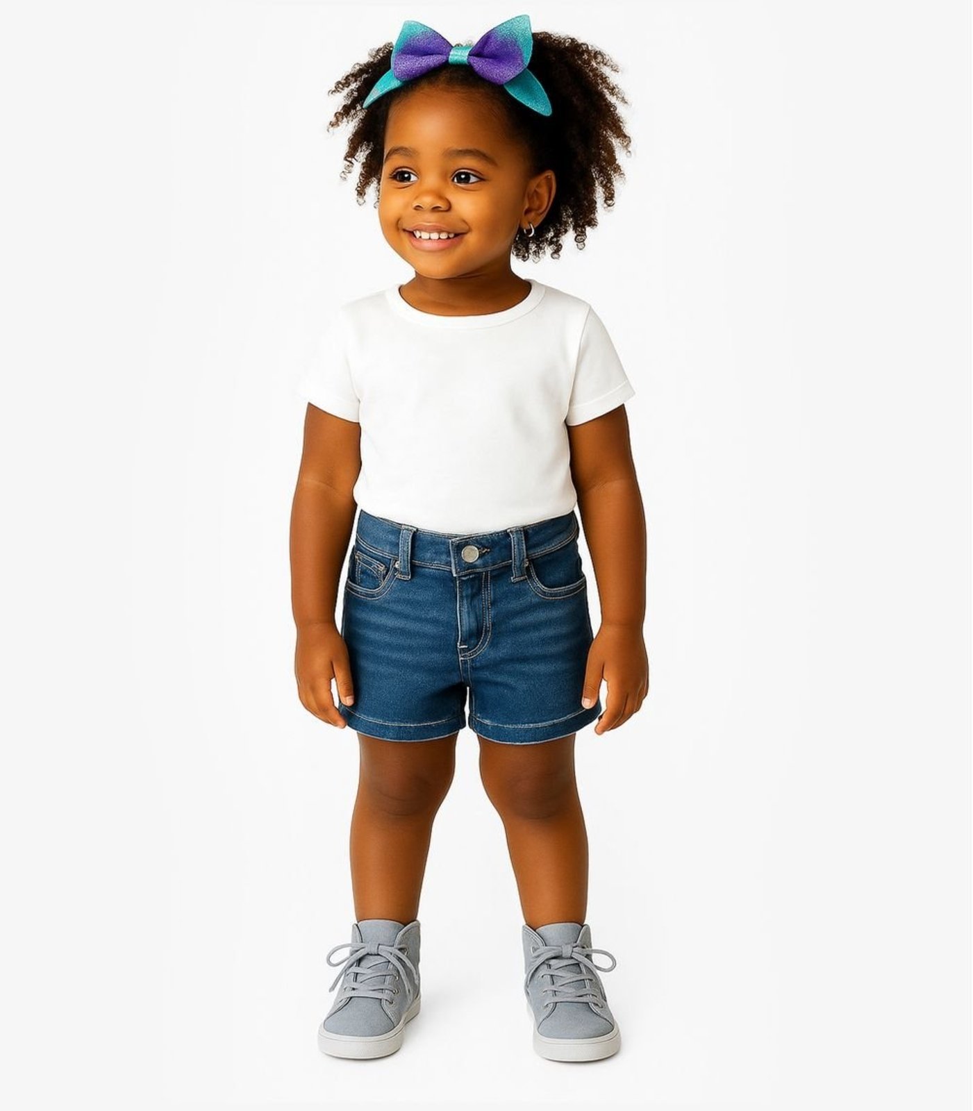 Infantil – Short Jeans Com Bolsos Select Azul