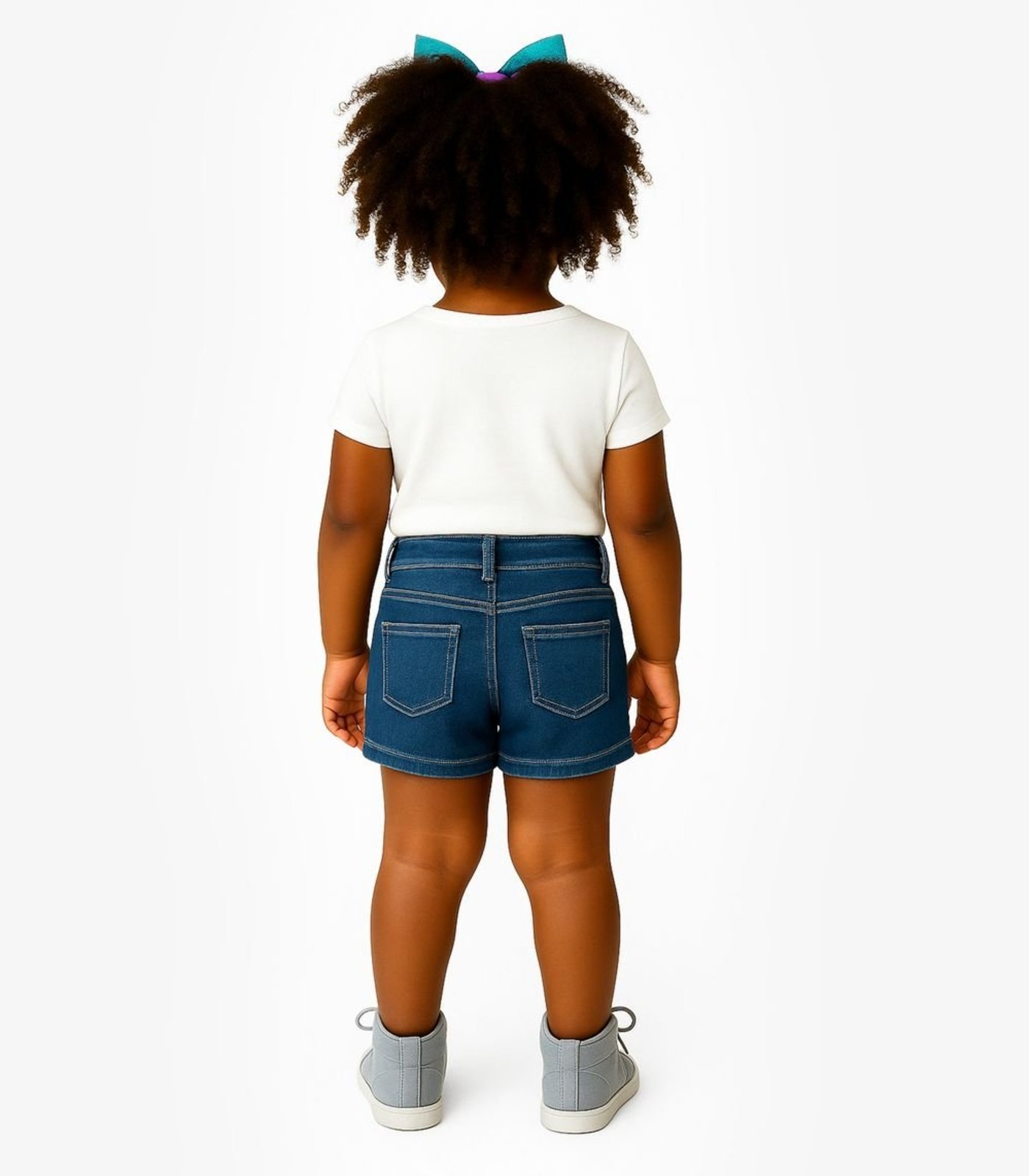 Vista 3 Infantil - Short Jeans Com Bolsos Select azul Select azul