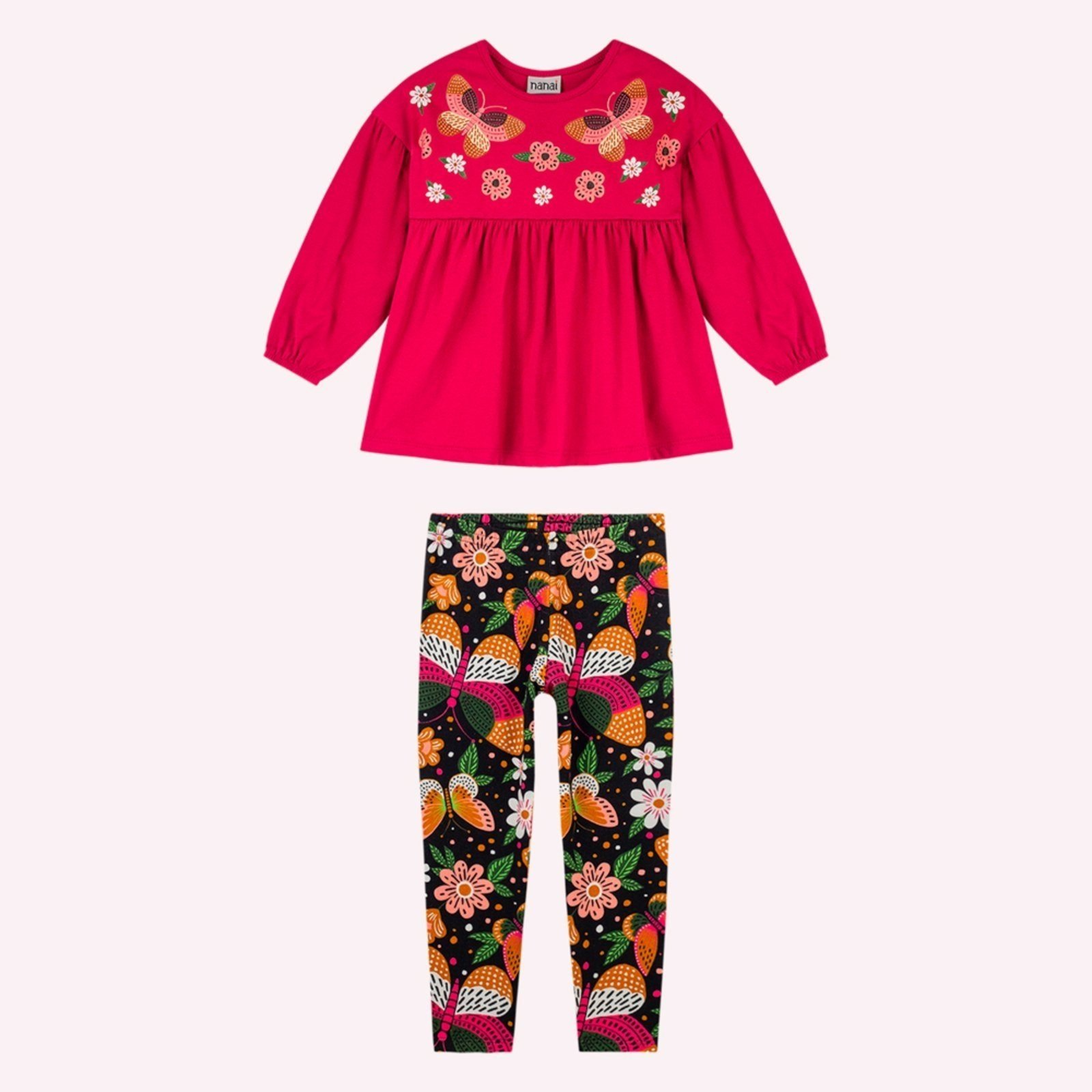 Infantil - Conjunto Menina Estampa Nanai