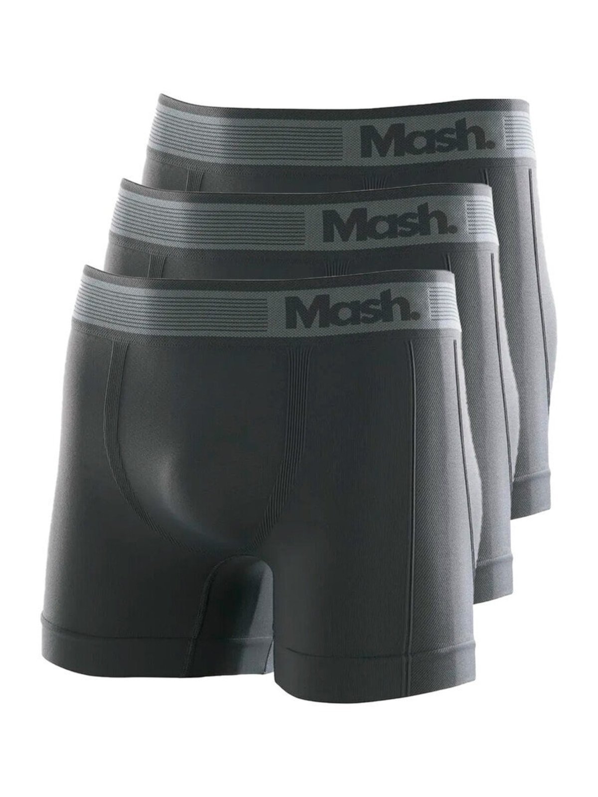Kit com 3 Cuecas Boxer Mash 710.01 Cinza