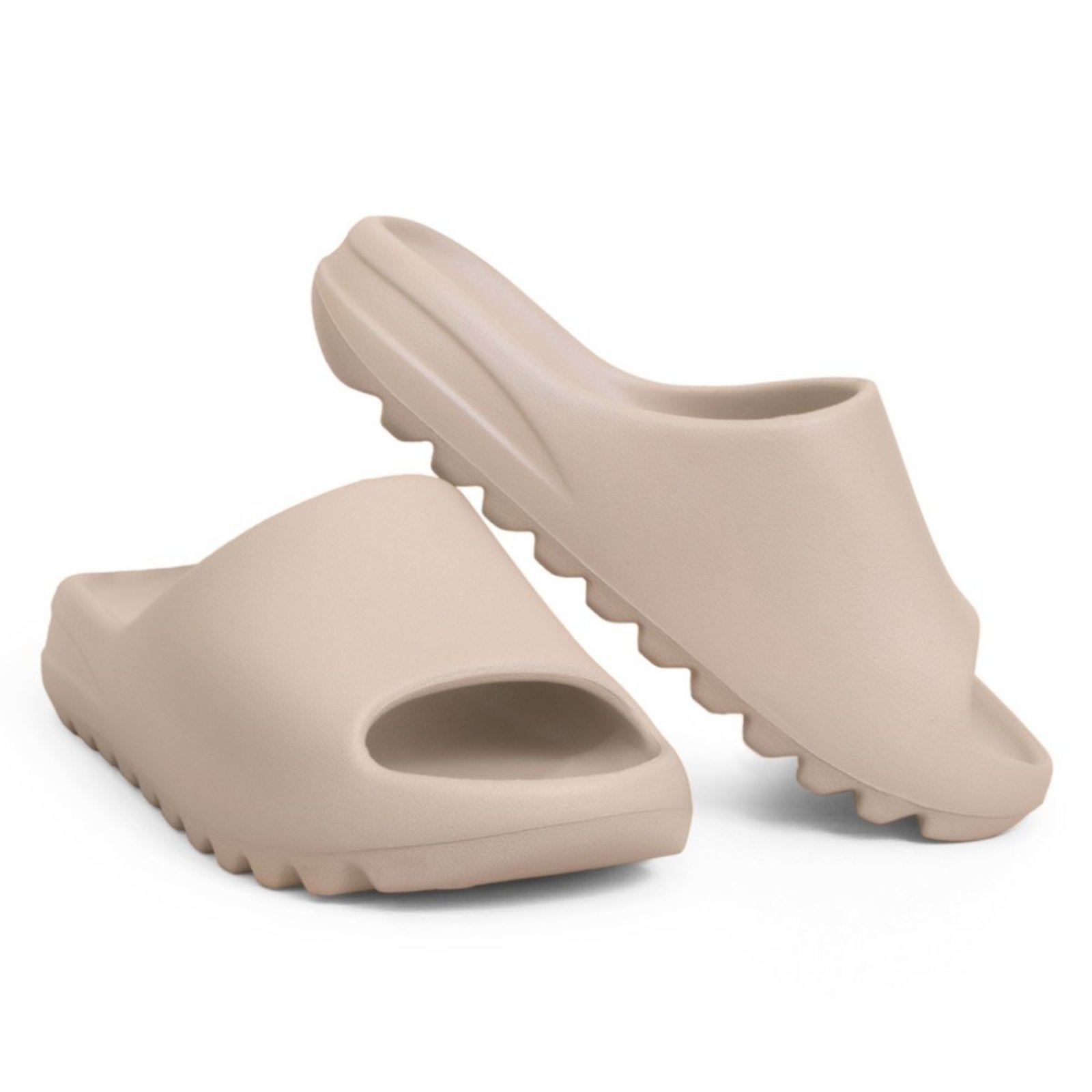 Vista 3 Kit 2 Pares Chinelo Nuvem Slide Masculino Ortopédico Confortável Preto OUSY SHOES nude/preto nude OUSY SHOES nude/preto nude