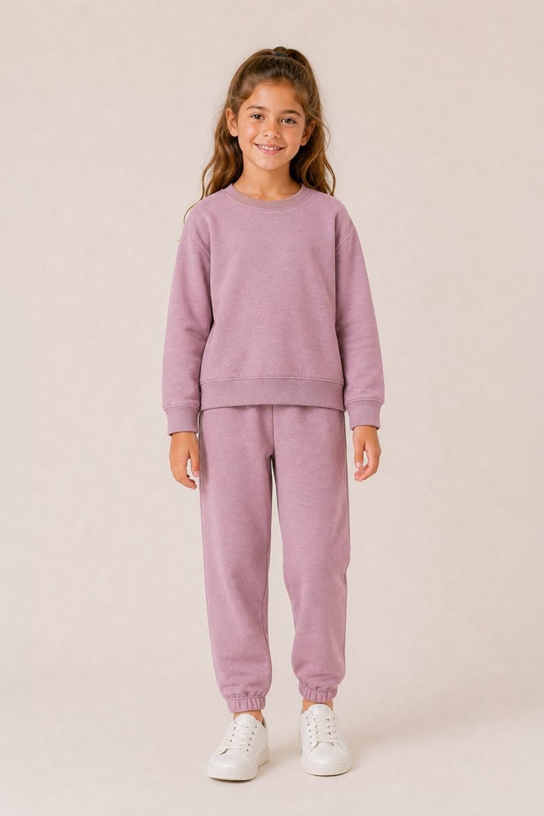 Infantil - Conjunto Bugbee Menina em Moletom Roxo