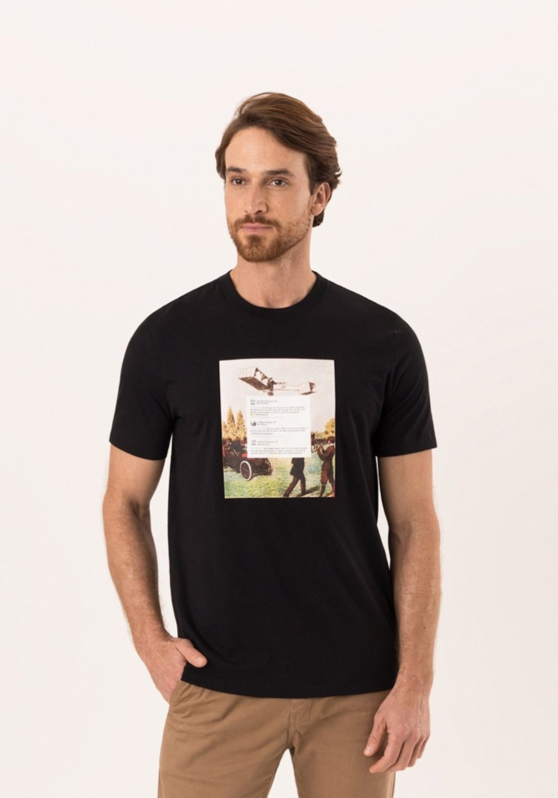 Camiseta Com Estampa Em Malha De Algodão