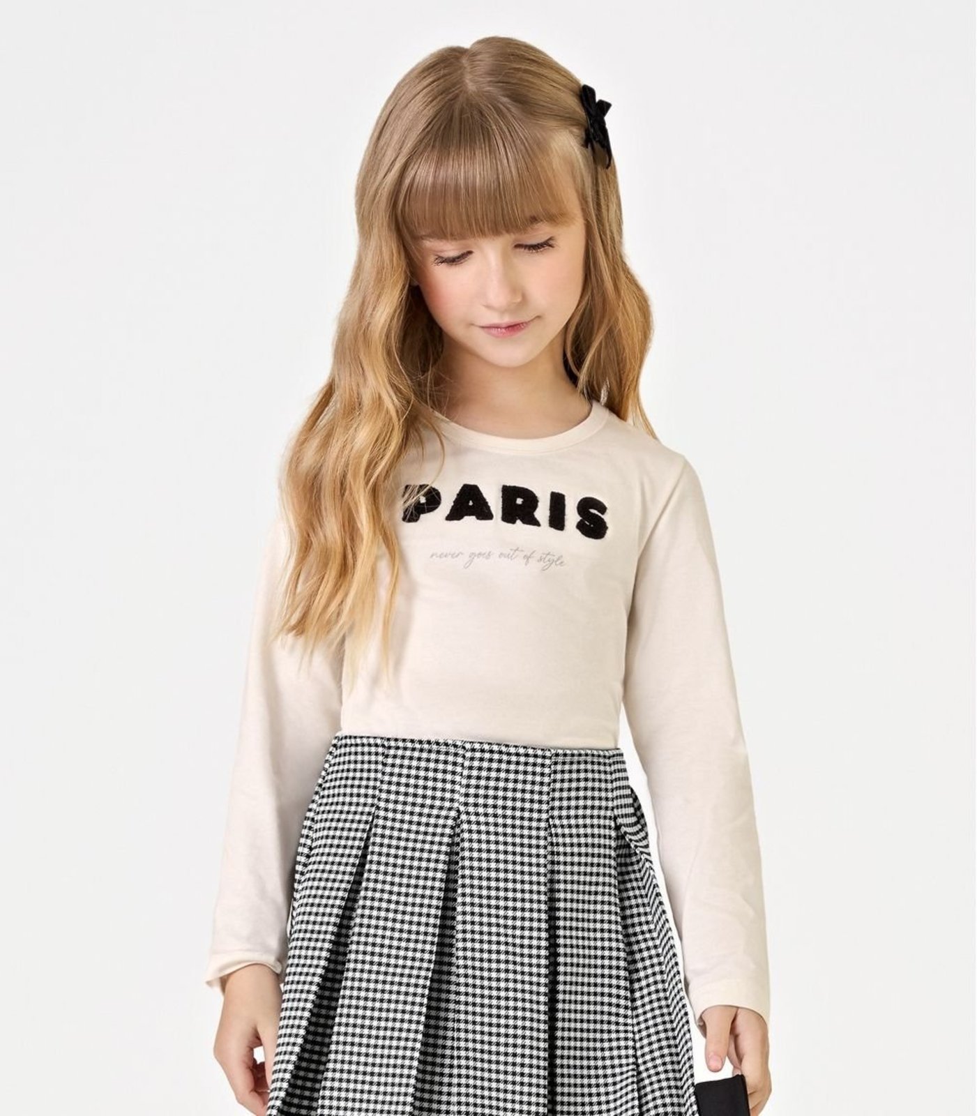 Infantil - Blusa Feminina Cotton Trick Nick Bege