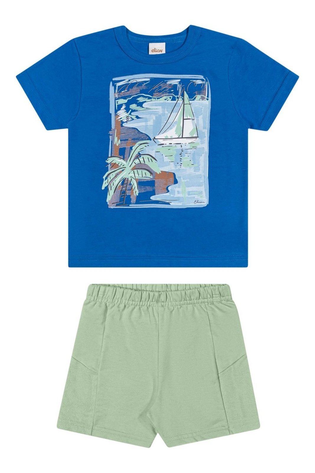 Infantil - Conjunto Menino Veleiro Elian Azul