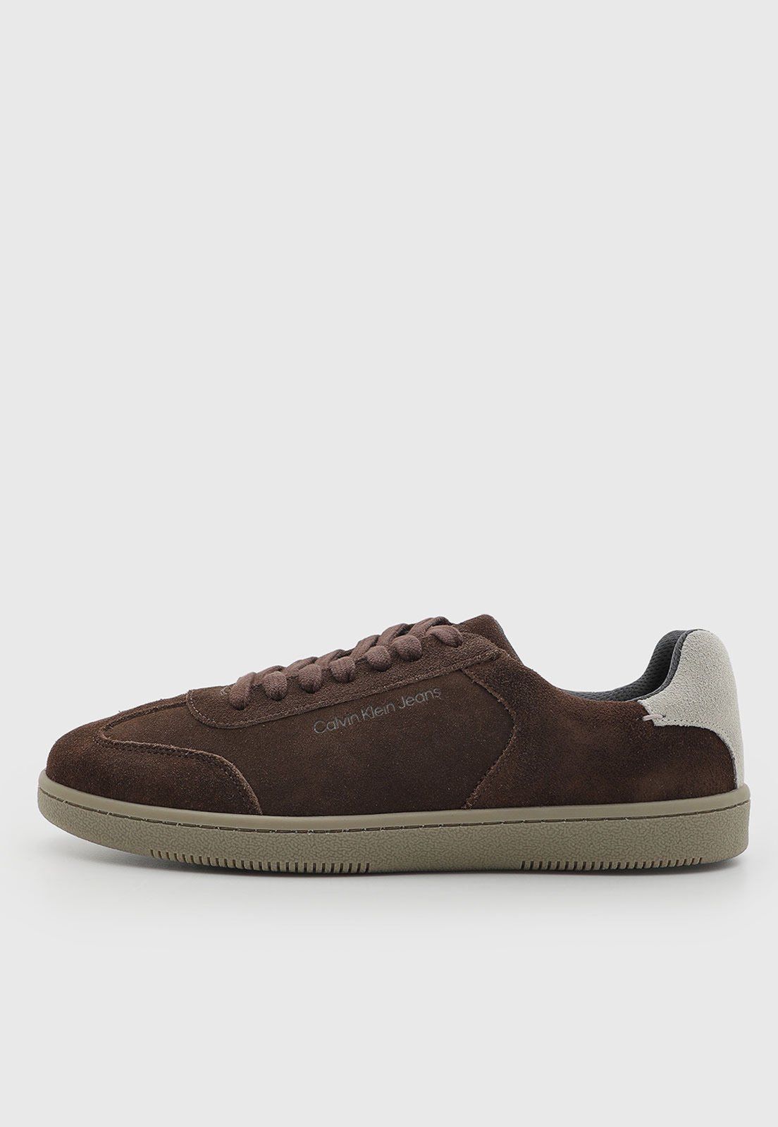 Tênis Masculino Calvin Klein Slim Logo Marrom