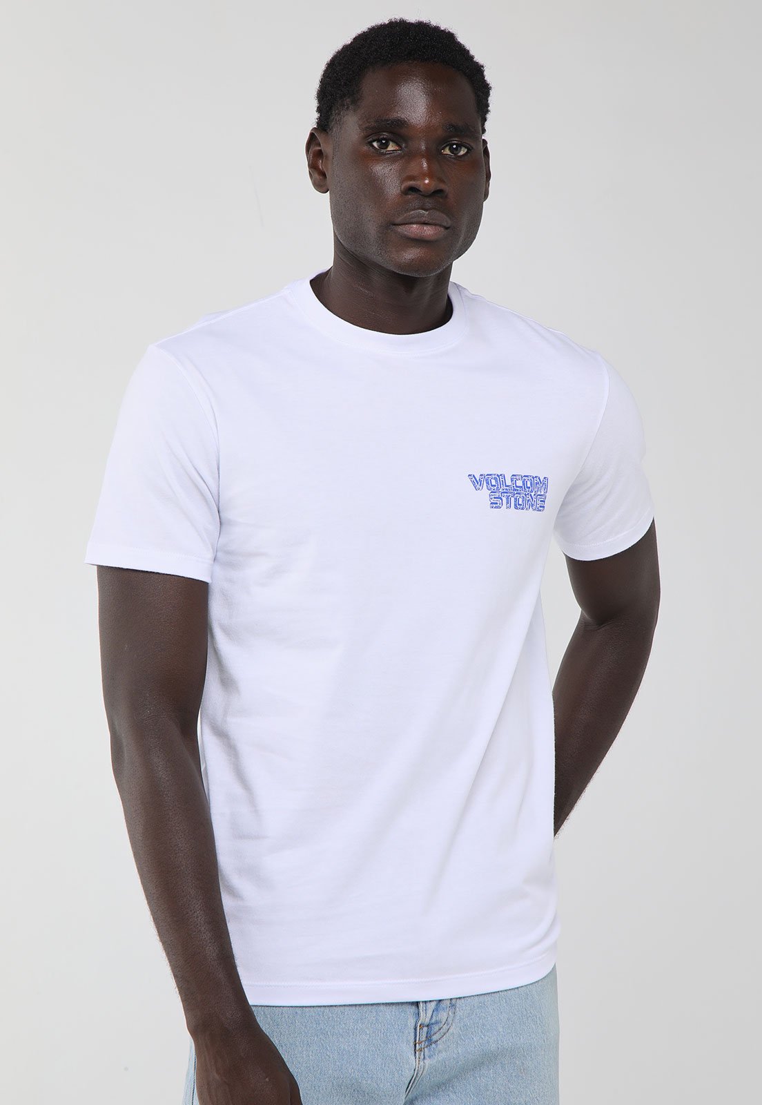 Camiseta Masculina Volcom Silk Migrane Branca