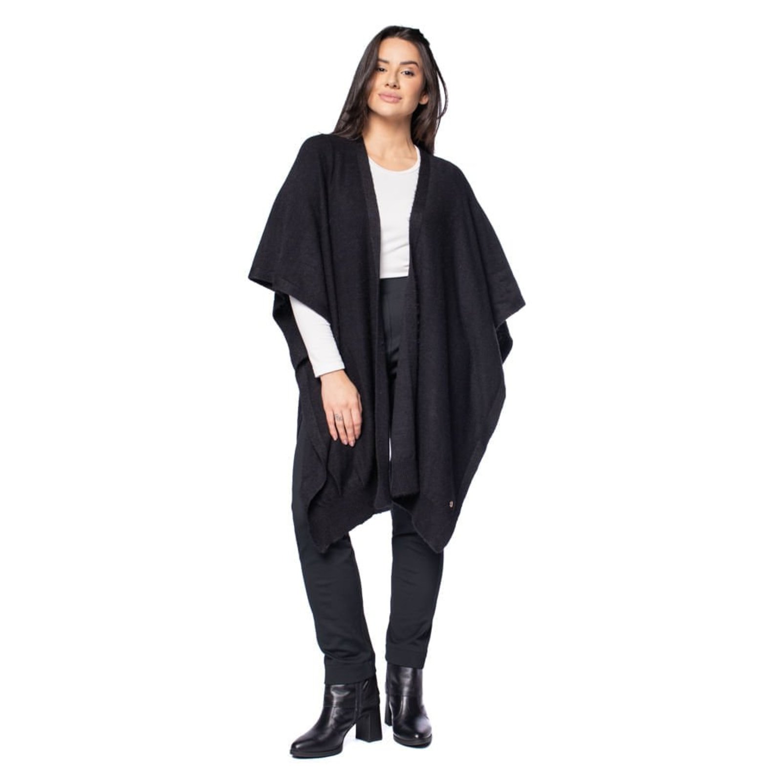 Capa Feminina Biamar Retangular Aberta Preto