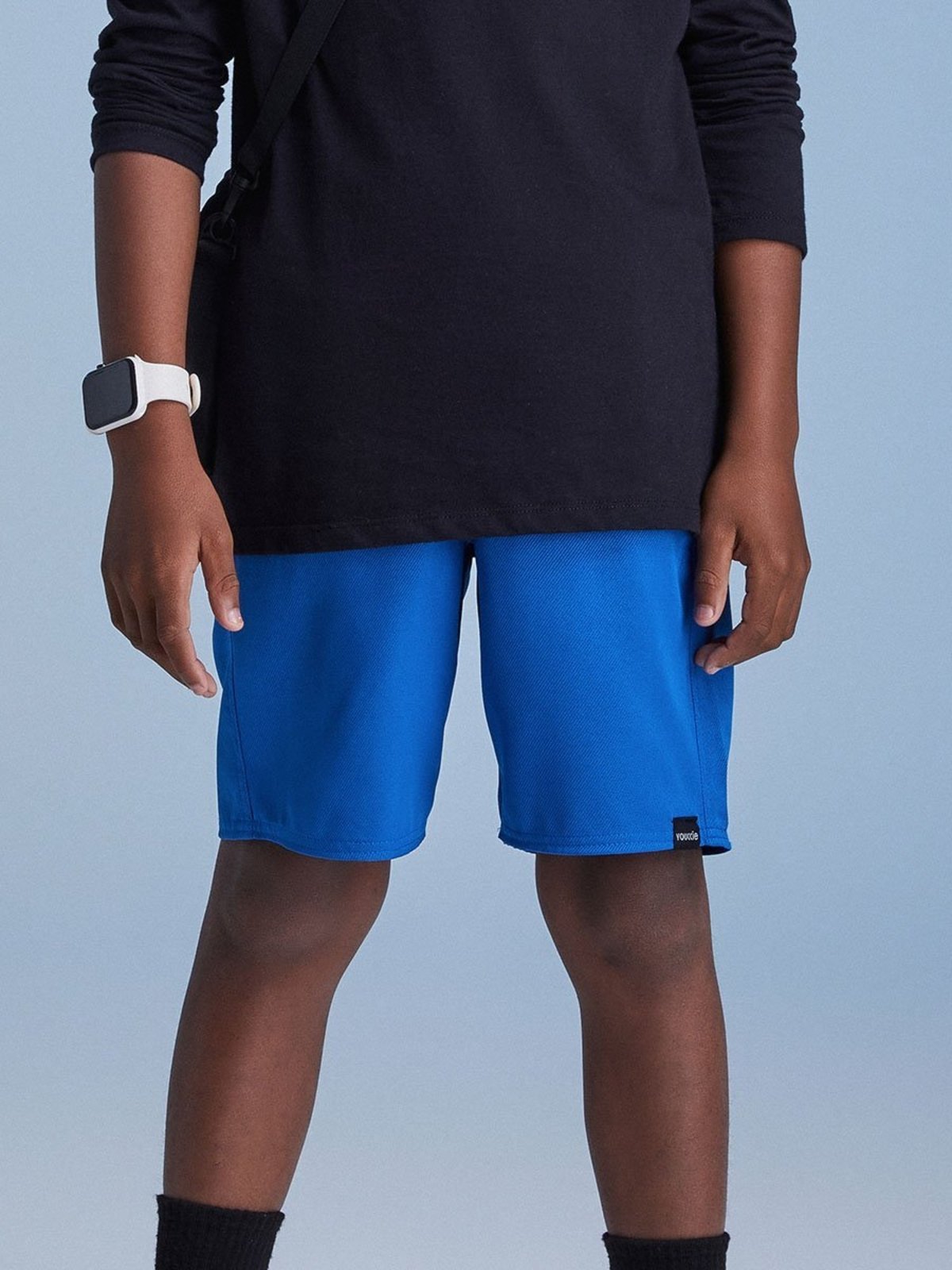 Infantil - Bermuda de Tactel Azul Bic