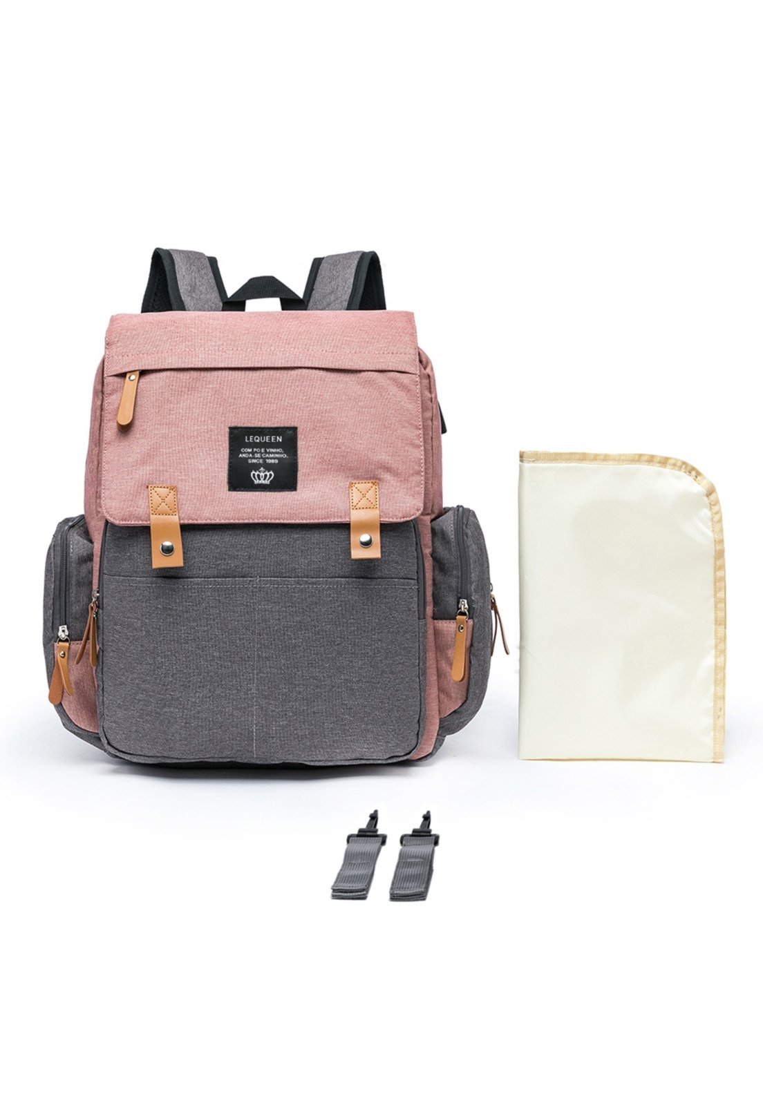 Mochila Bolsa Maternidade Feminina Lequeen