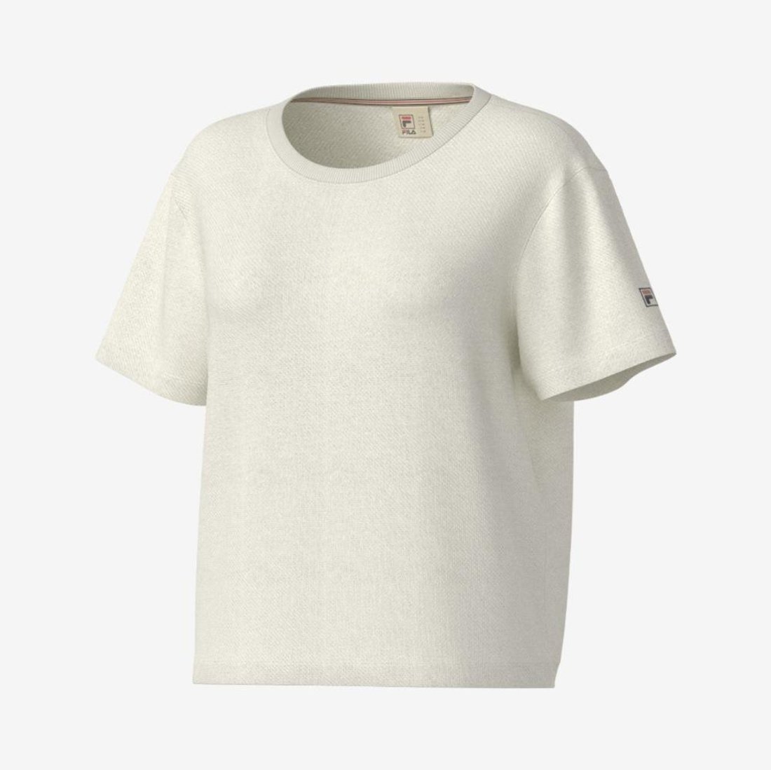 Camiseta Fila Over Box Knit Feminina Off-white