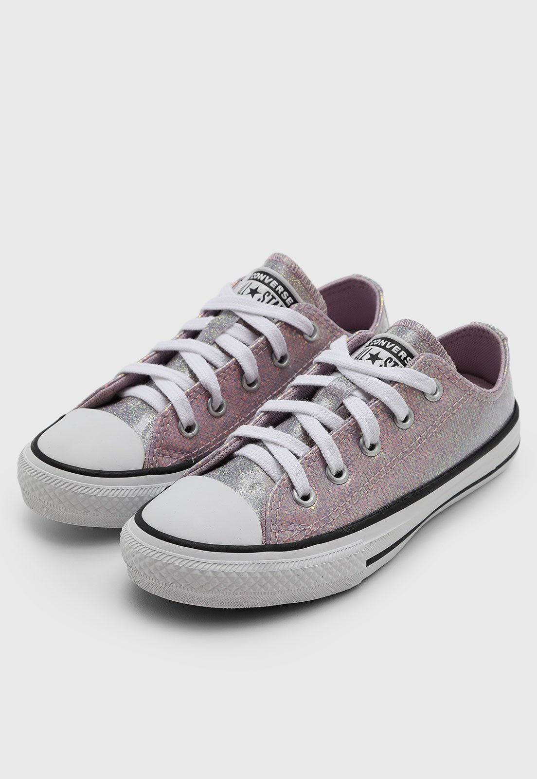 Infantil - Tênis Converse Chuck Taylor All Star Brilho Lilás