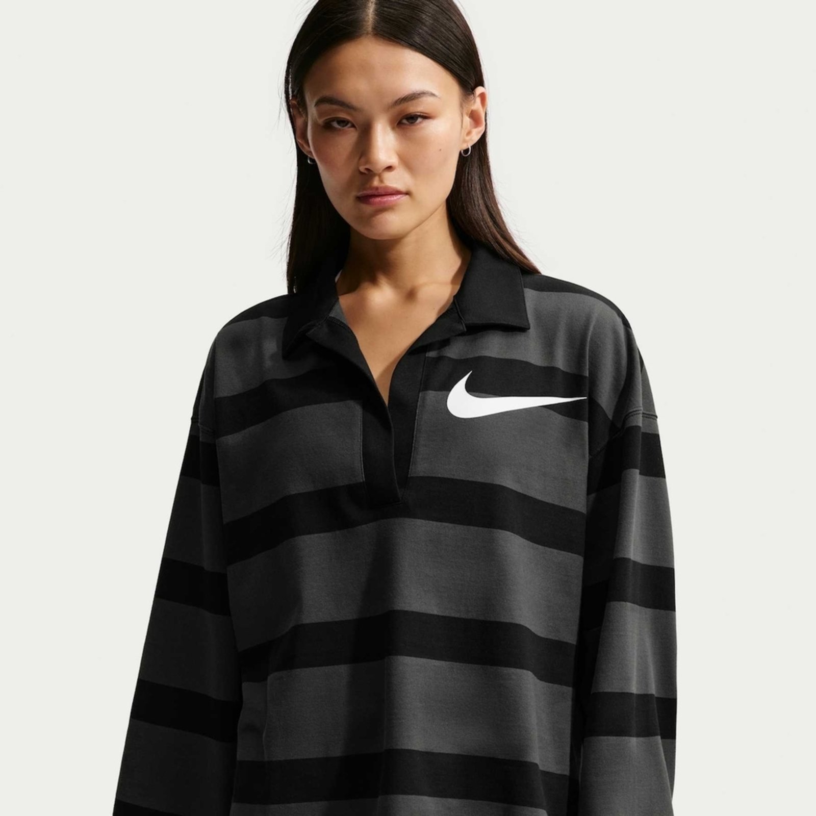 Vista 2 Camisa Nike Sportswear Manga Longa Feminina preto Nike preto