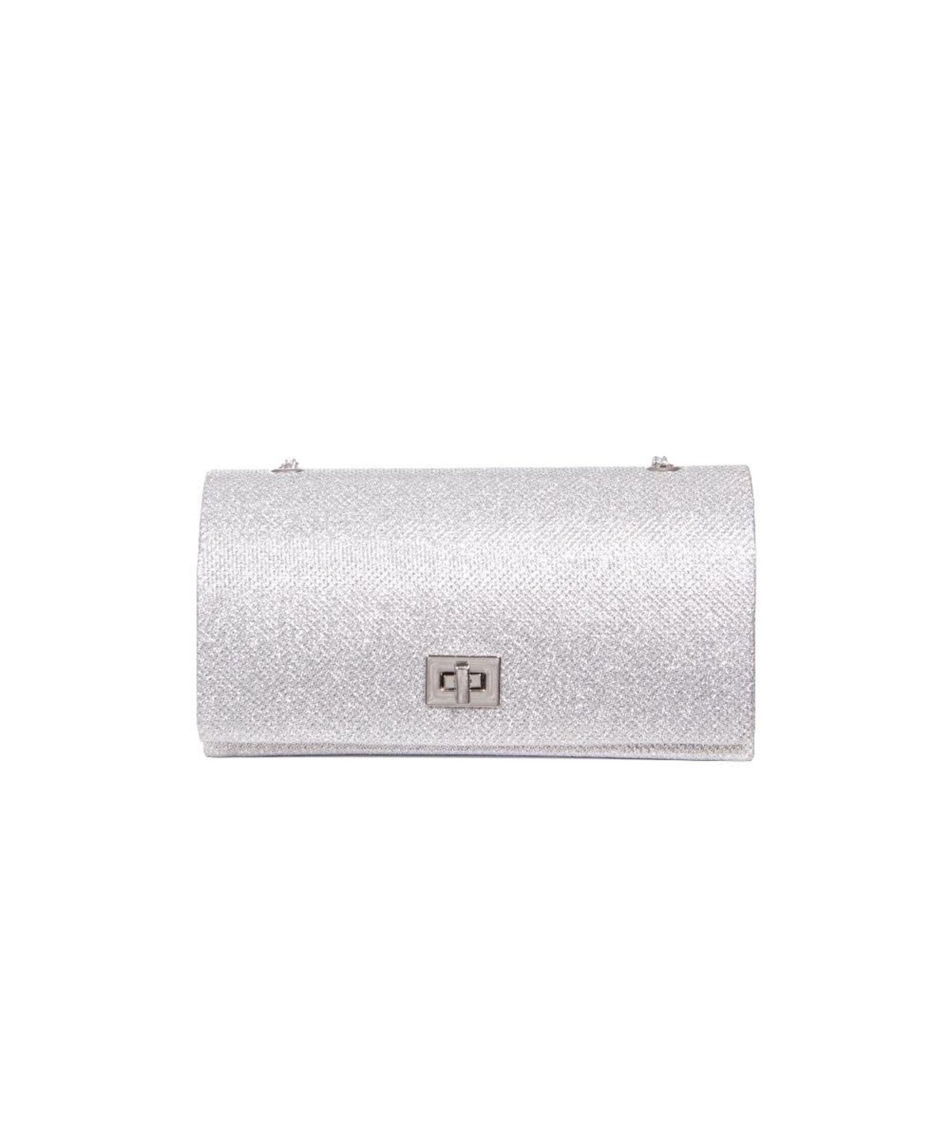 Bolsa de Festa Grifinori Glitter Prata Incolor