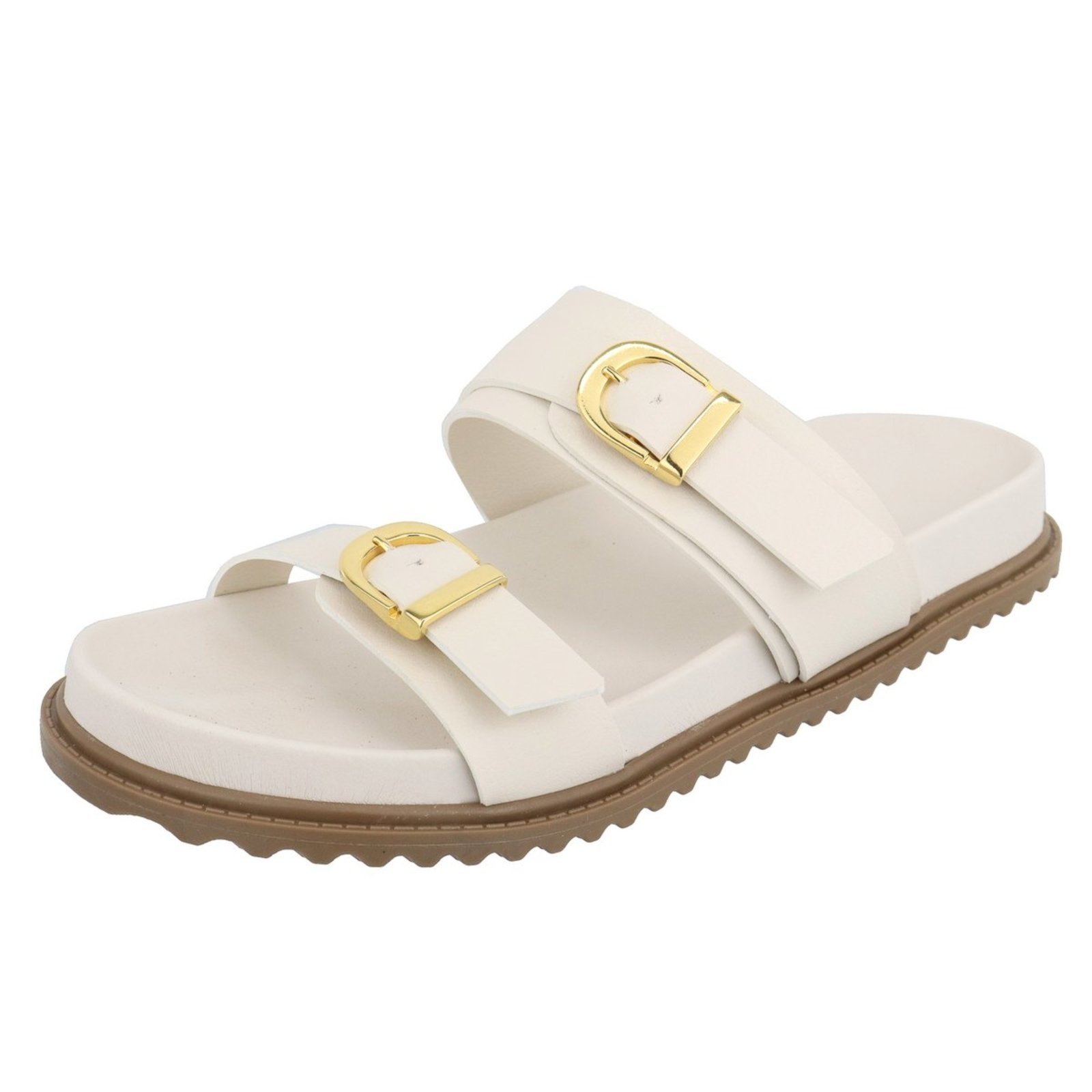 Papete Fivela Confort Anatomica Rasteira Verão Agnes Veronez Off White