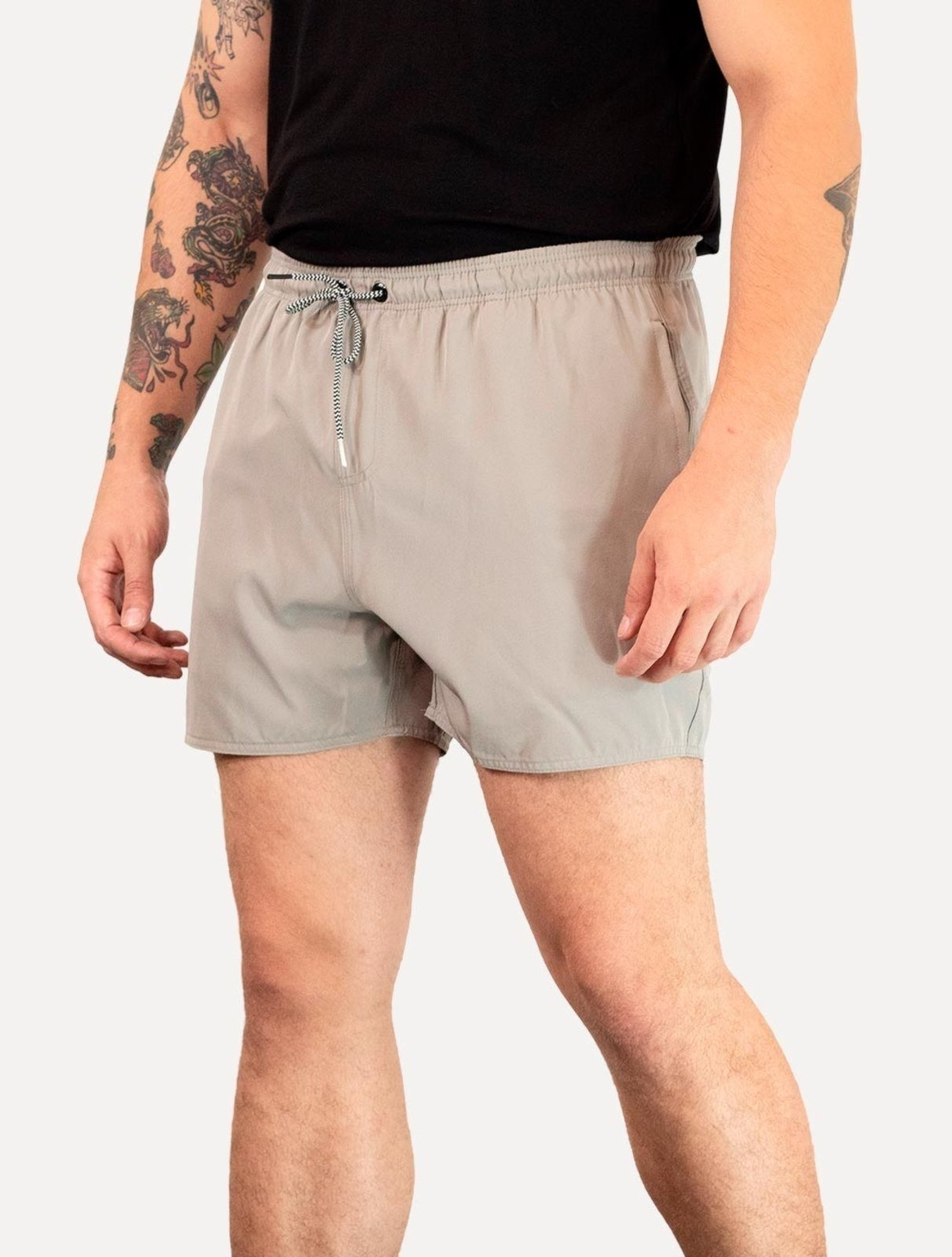 Short Reserva Masculino D Água Beachwear Liso Basico Lateral Cinza