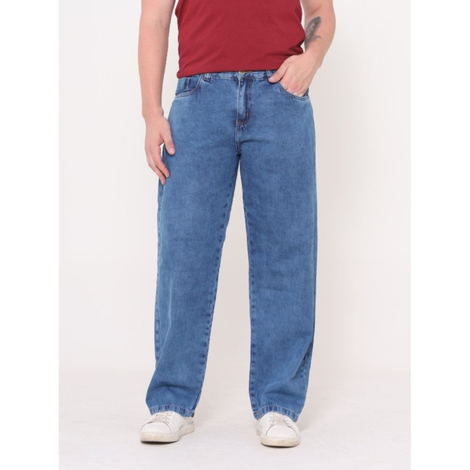 Calça Masculina Alleppo Super Balão Jeans Bag Boca Larga Streetwear