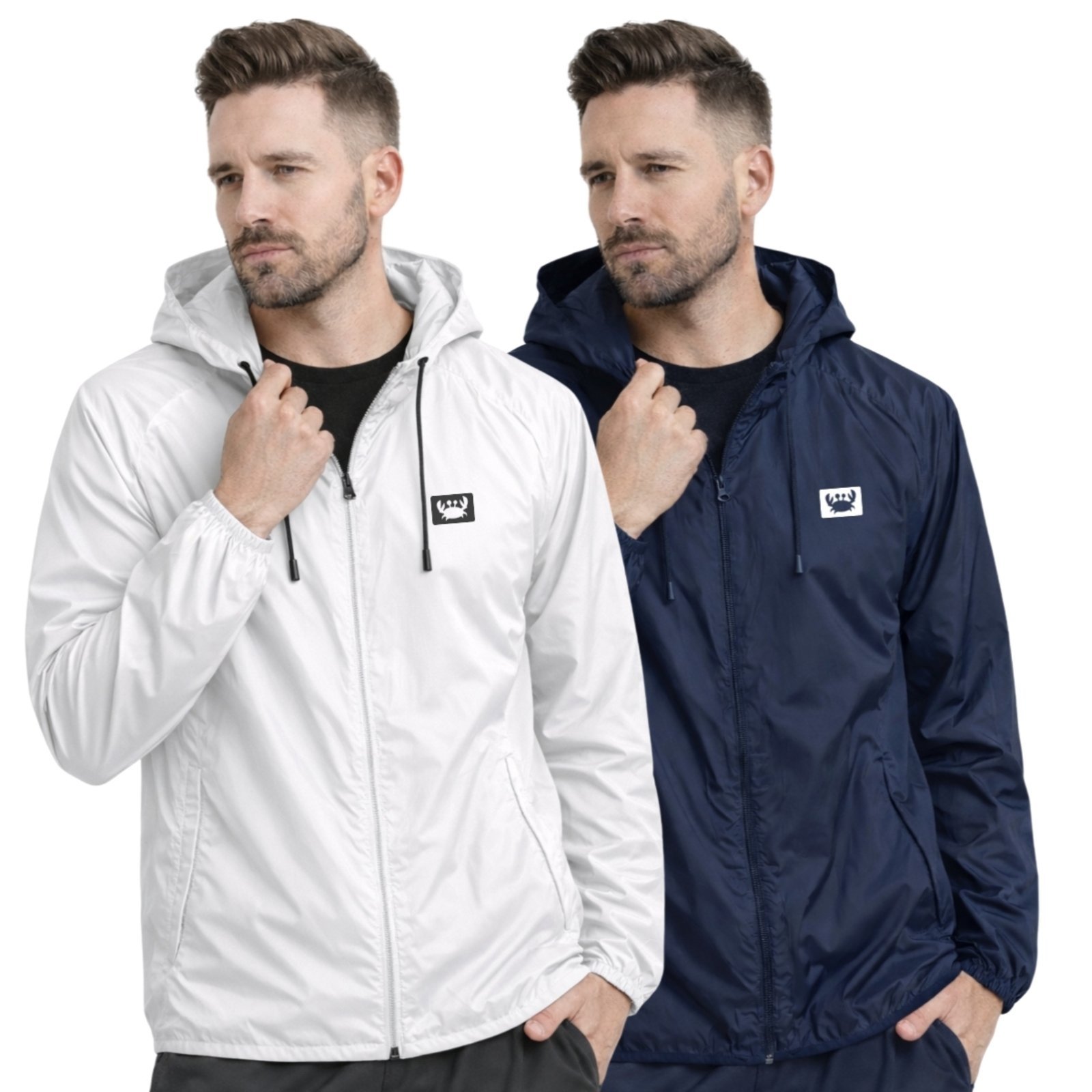 Kit 2 Jaqueta Corta Vento Impermeável Masculino Leve e Confortável Estilo Casual Siri