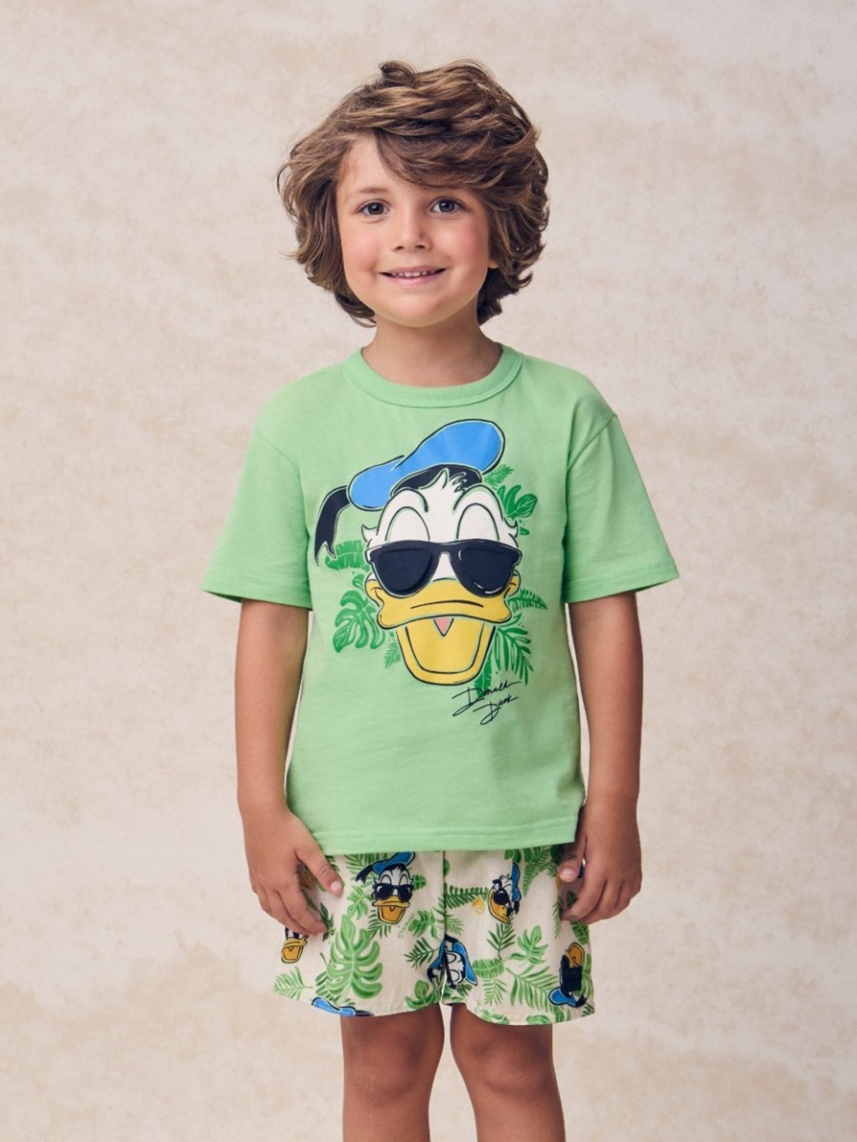 Infantil - Camiseta Verde do Pato Donald