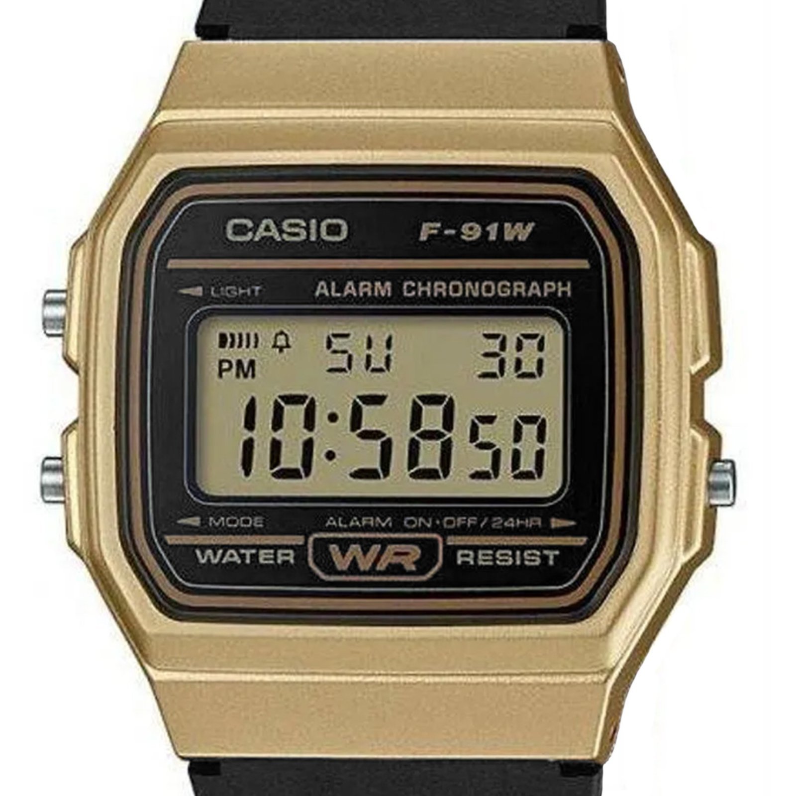 Vista 3 Relógio Casio Digital F-91WM-9ADF-SC Casio preto