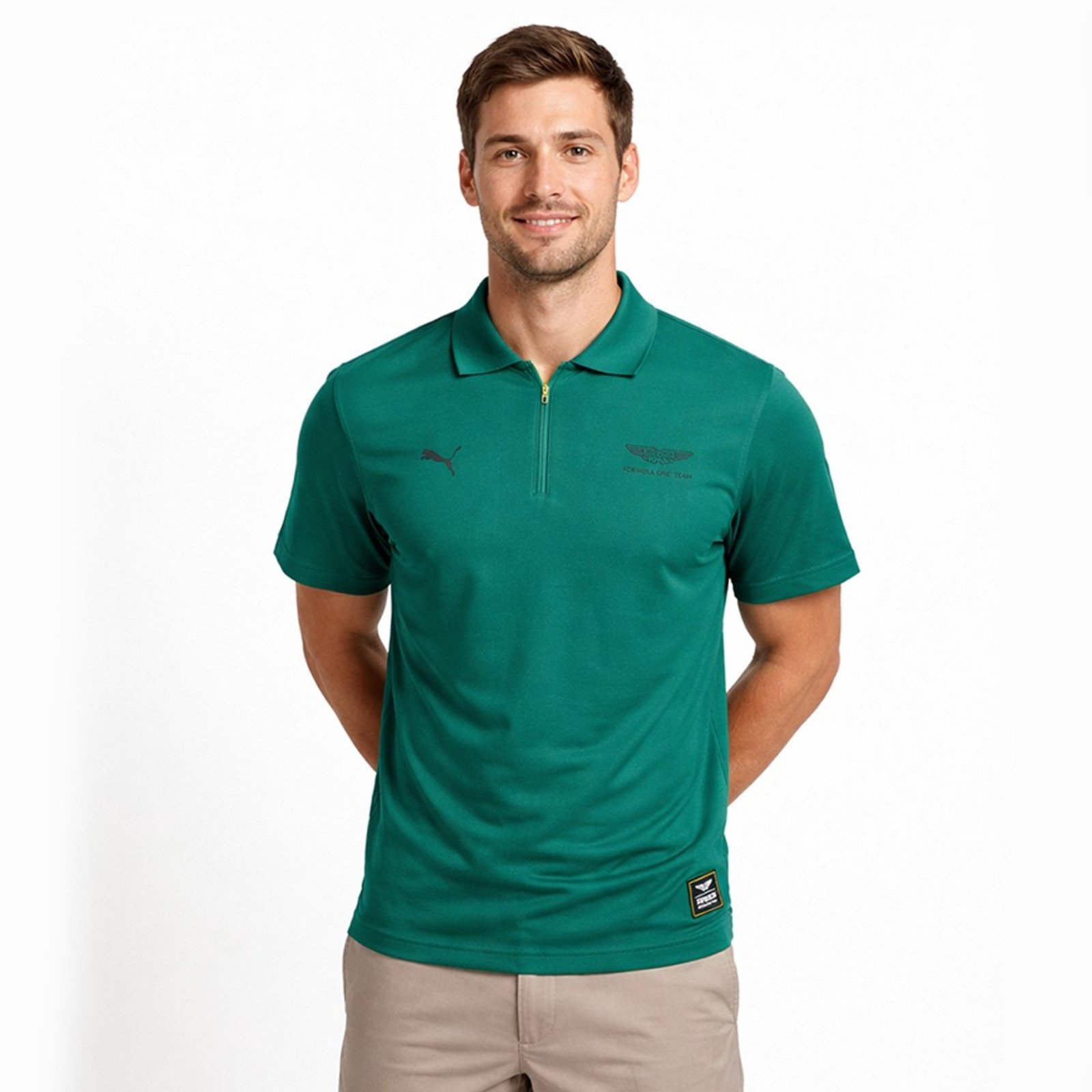 Polo Puma Aston Martin F1 Team Jacquard Verde