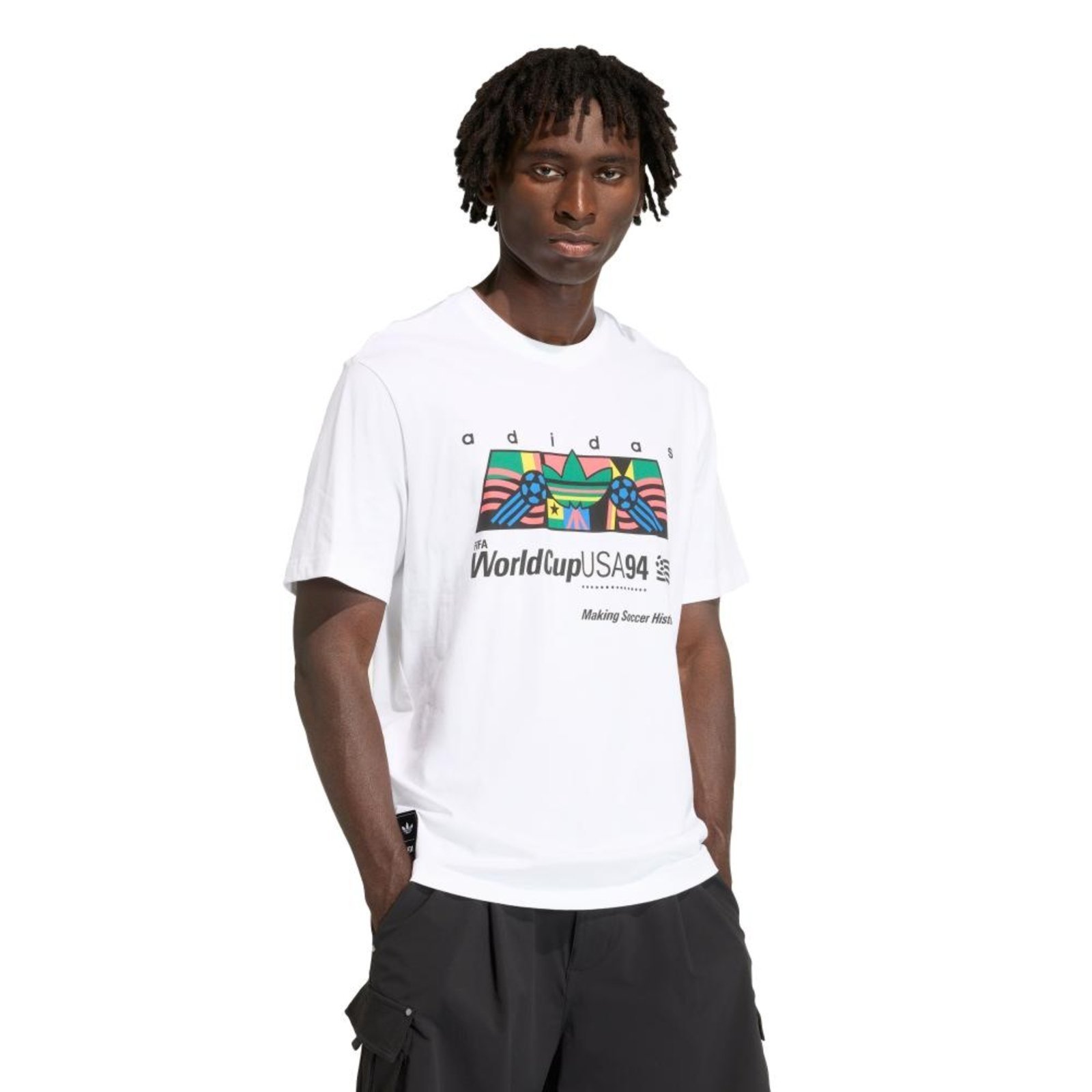 Camiseta Estampada Archive África 94 adidas Originals Branco