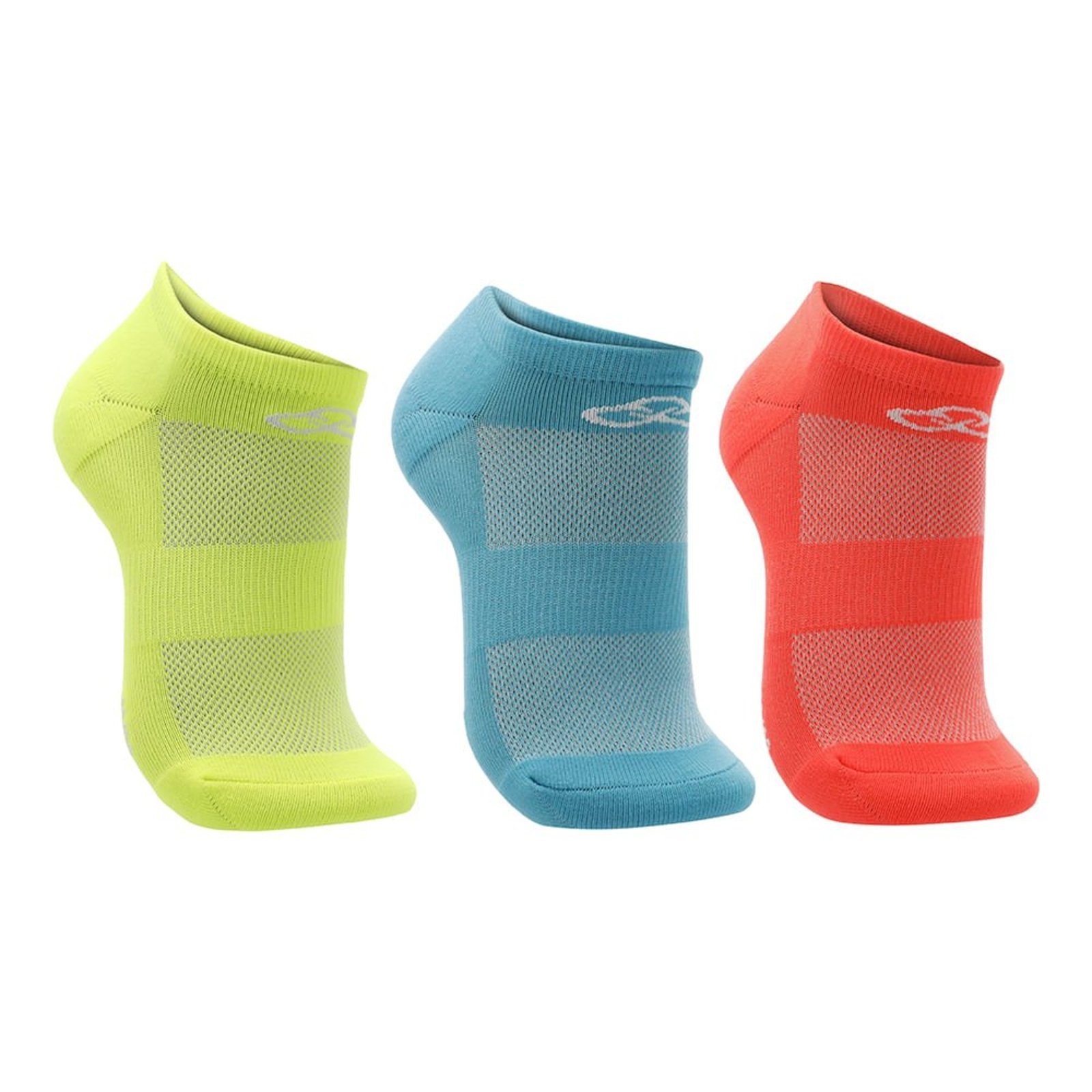 Meia Olympikus Cano Invisível Neon Pacote c/ 3 pares Masculina 39-44 Amarelo