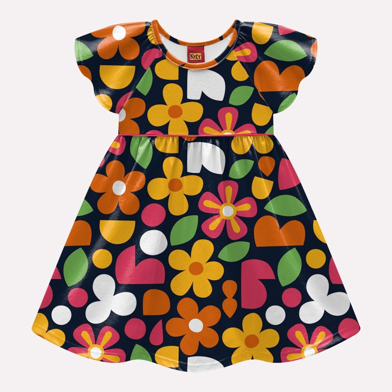 Infantil - Vestido Menina Flores Kyly