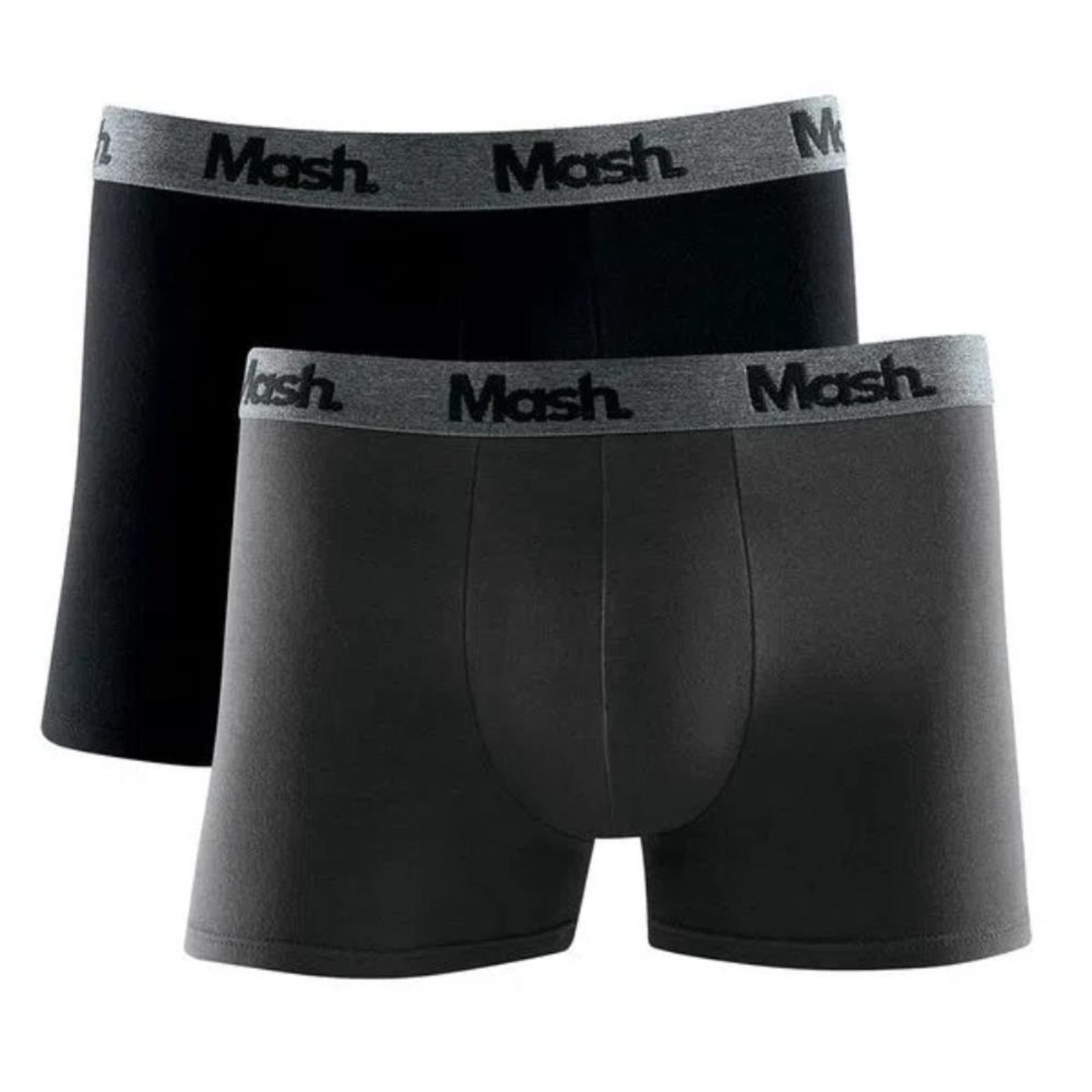 Kit 2 Cueca Boxer Cotton Mash Masculina Cós Elástico Azul marinho G