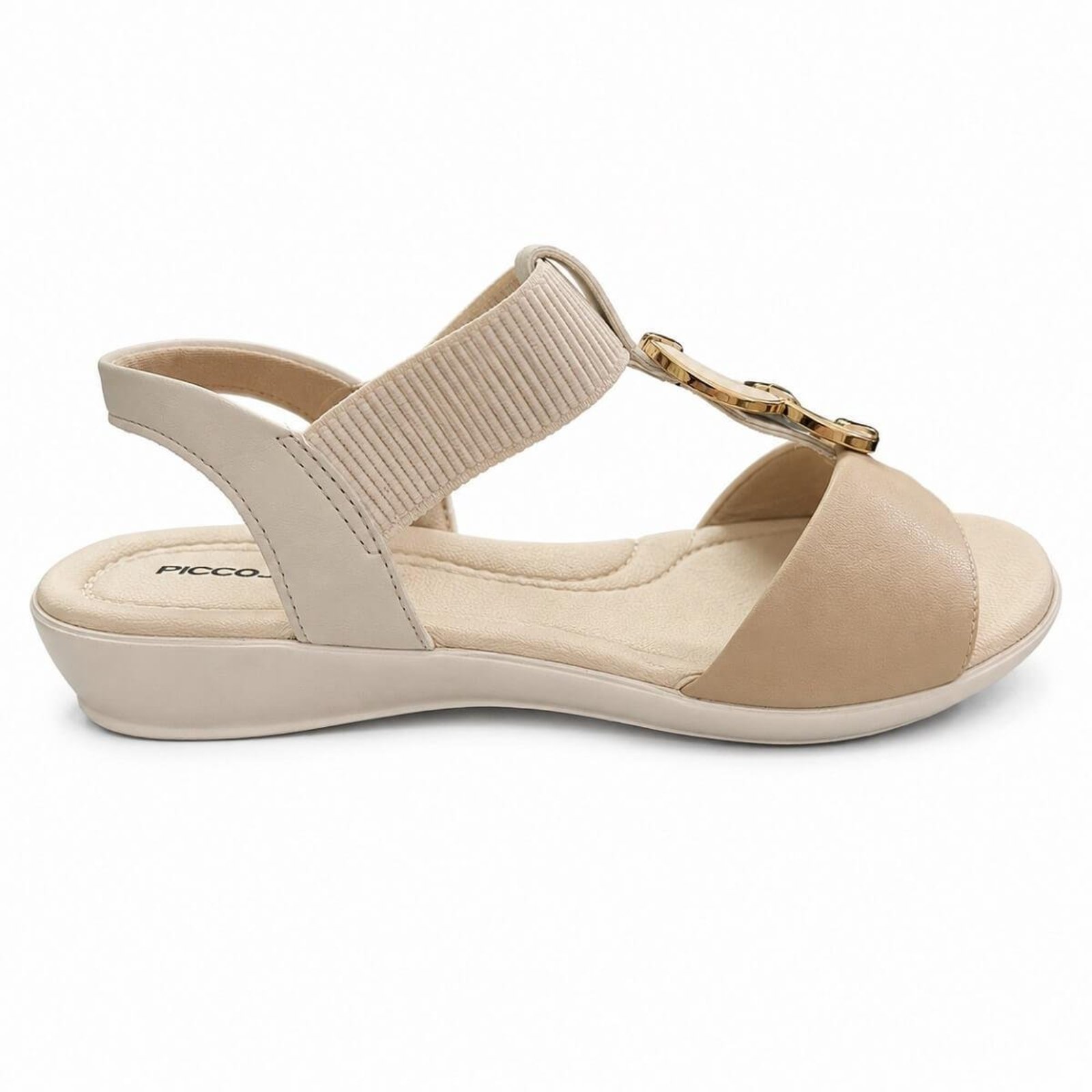 Sandália Anabela Feminina Piccadilly 500417 Offwhite