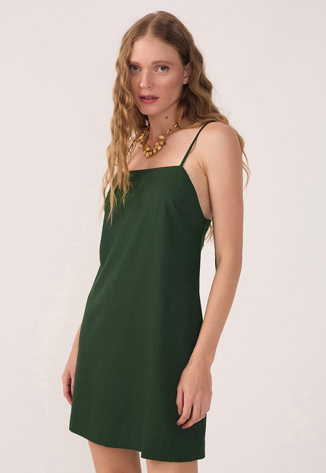 Vestido Dress To Curto Alça Ajuste Verde
